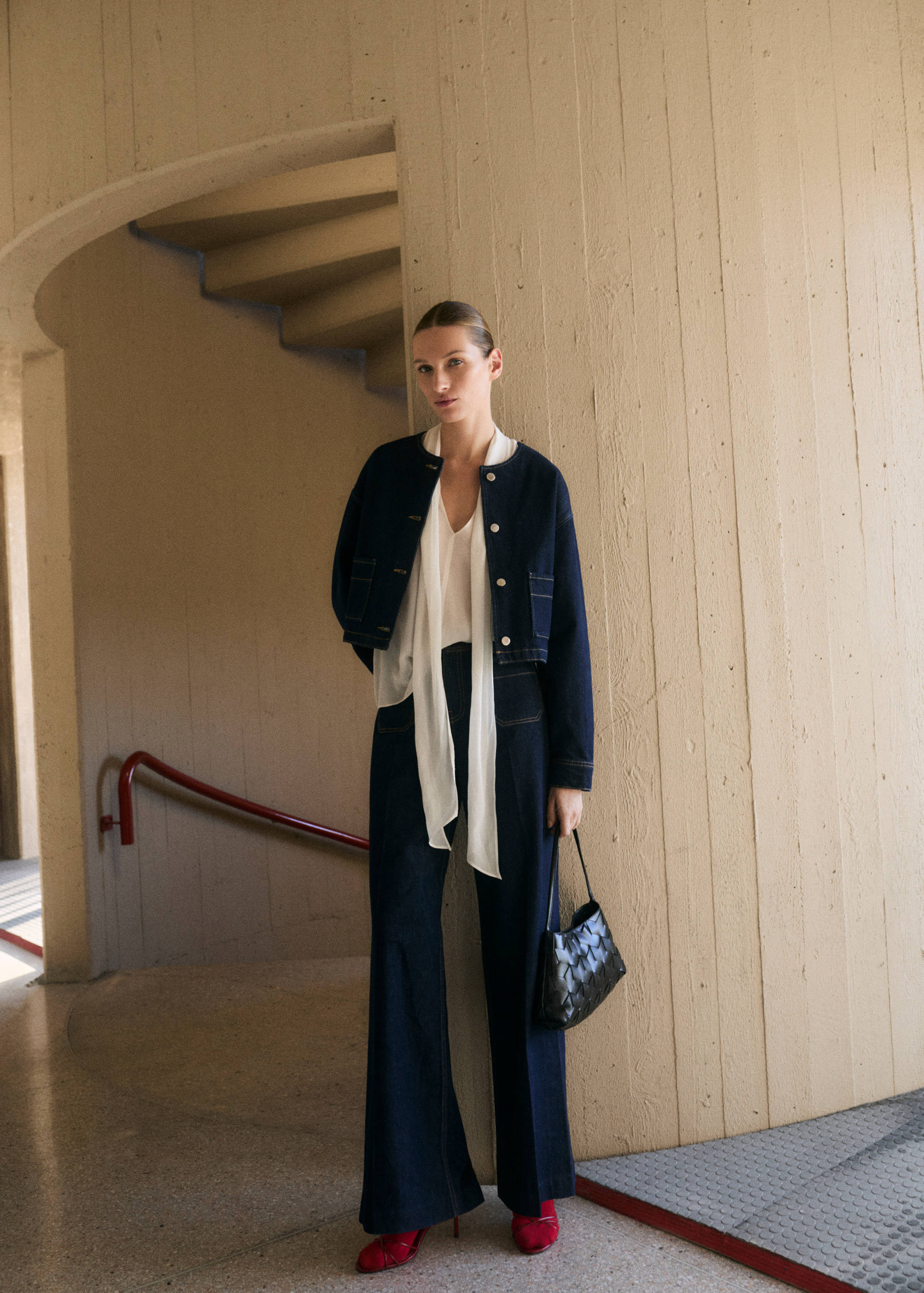 Rinse-wash denim jacket - General plane