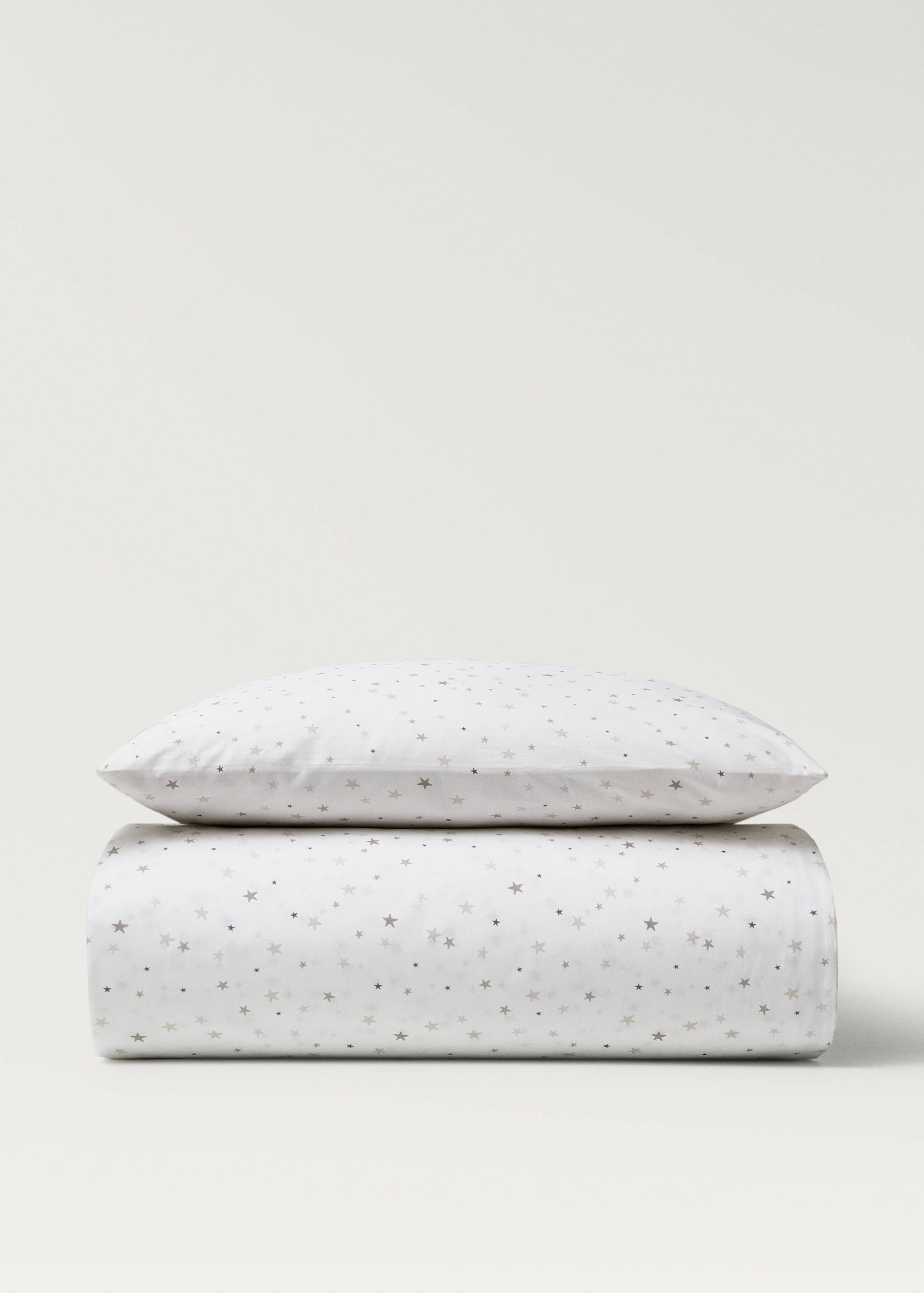 Cotton percale printed duvet cover for cot - Article without model