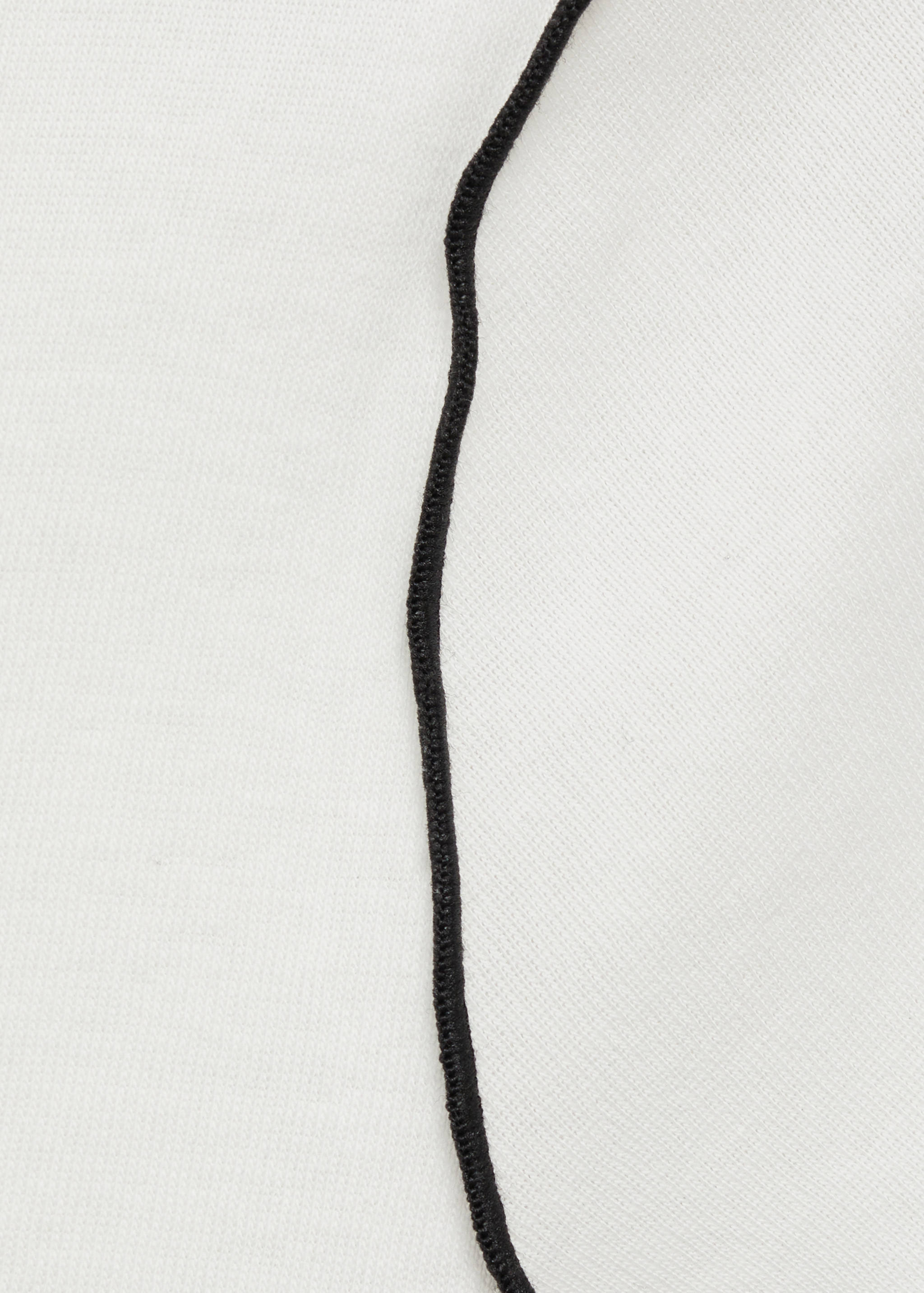 T-shirt cropped com debruns em contraste - Pormenor do artigo 0