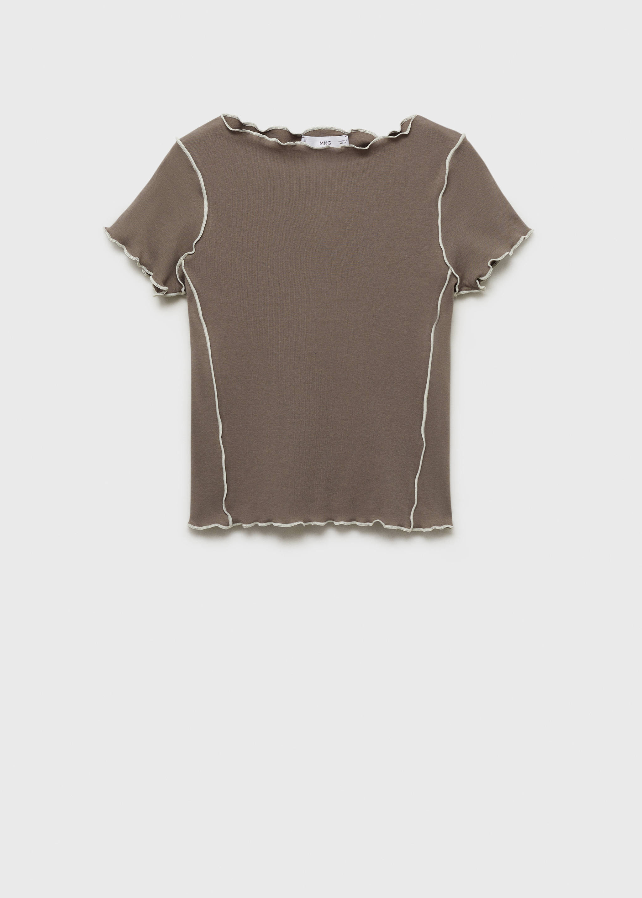 T-shirt crop liserés contrastés - Article sans modèle
