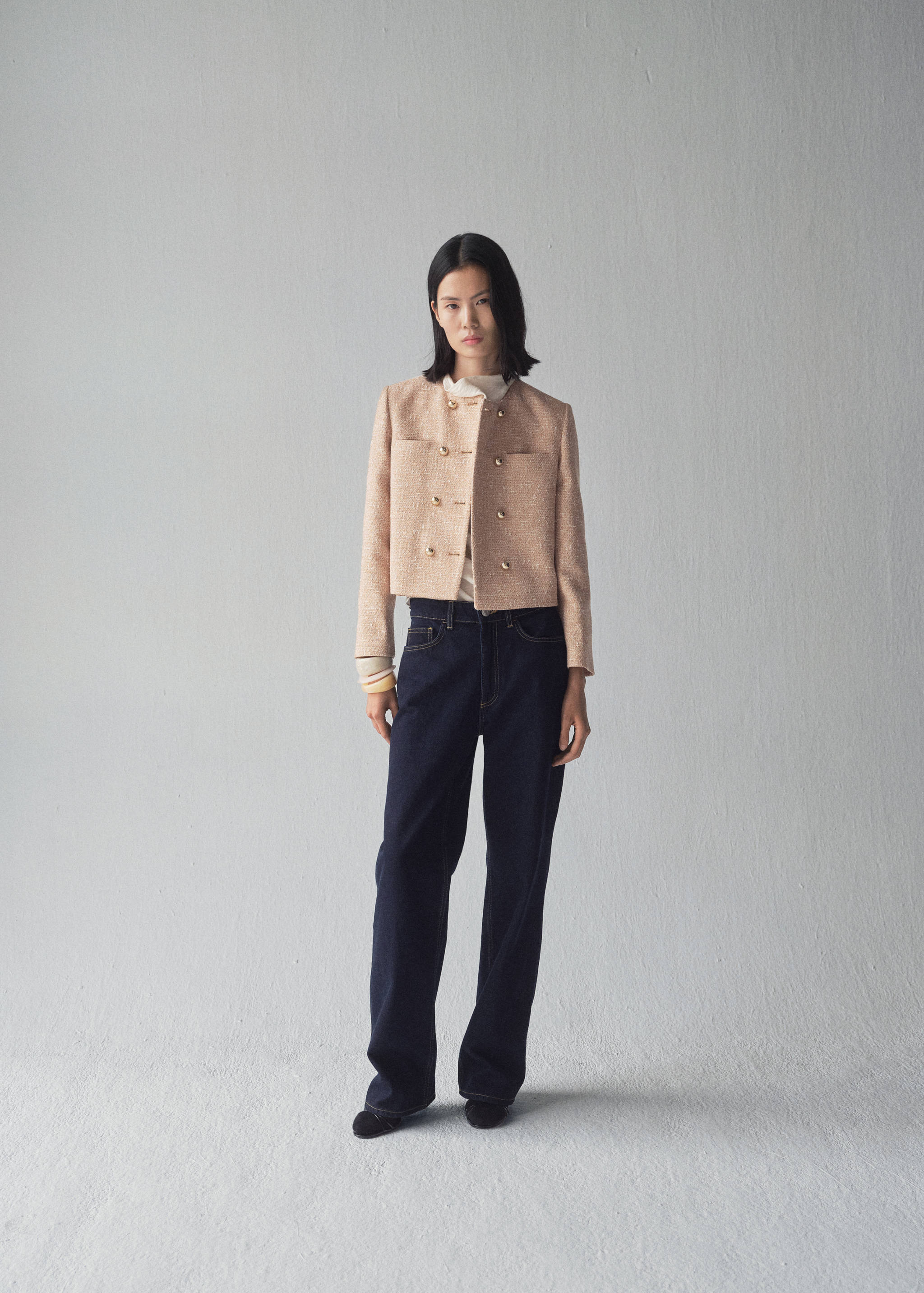 Veste tweed double boutonnage - Plan général