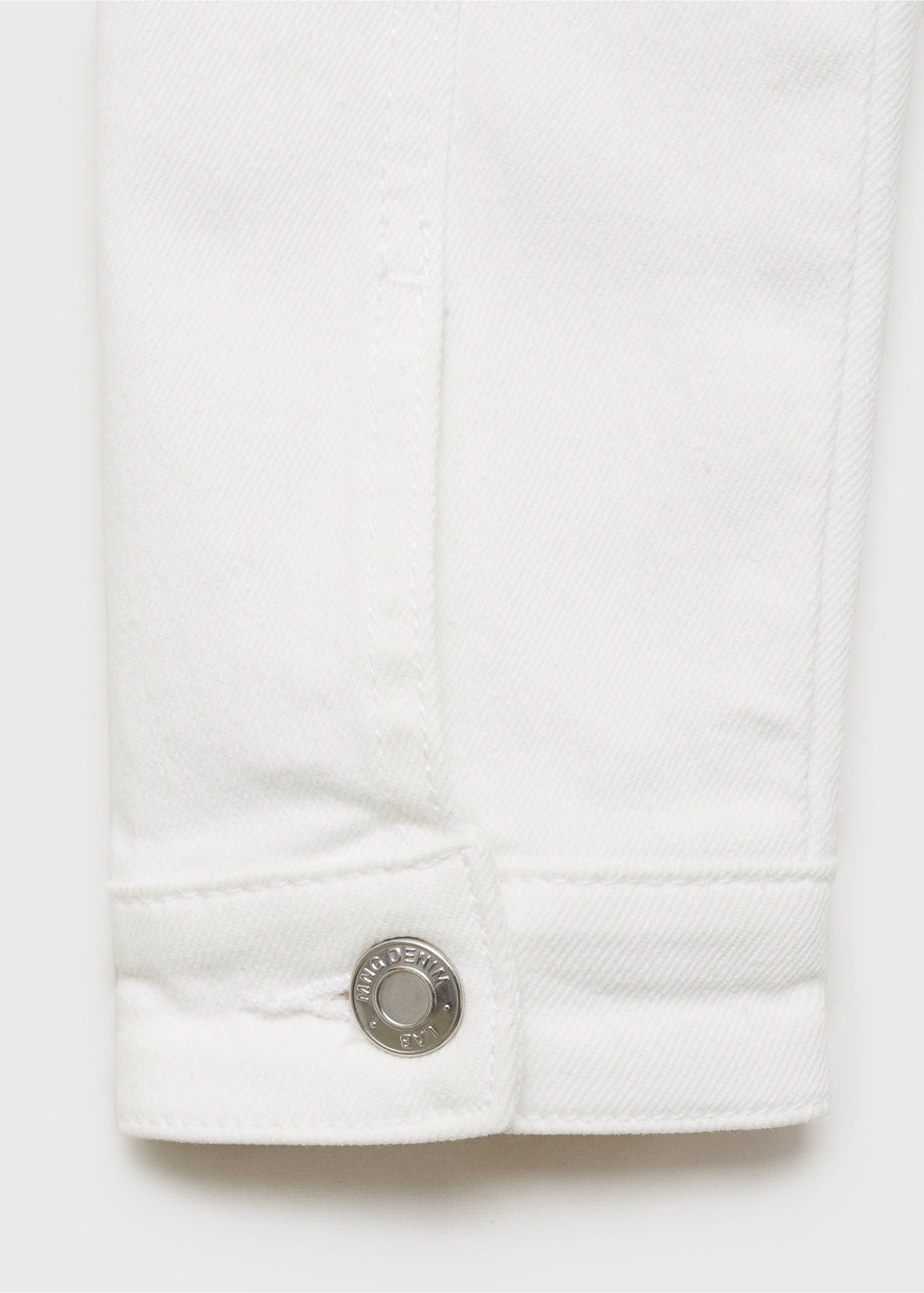 Denim jacket - Details of the article 0, White. Ref: 87074386-00.