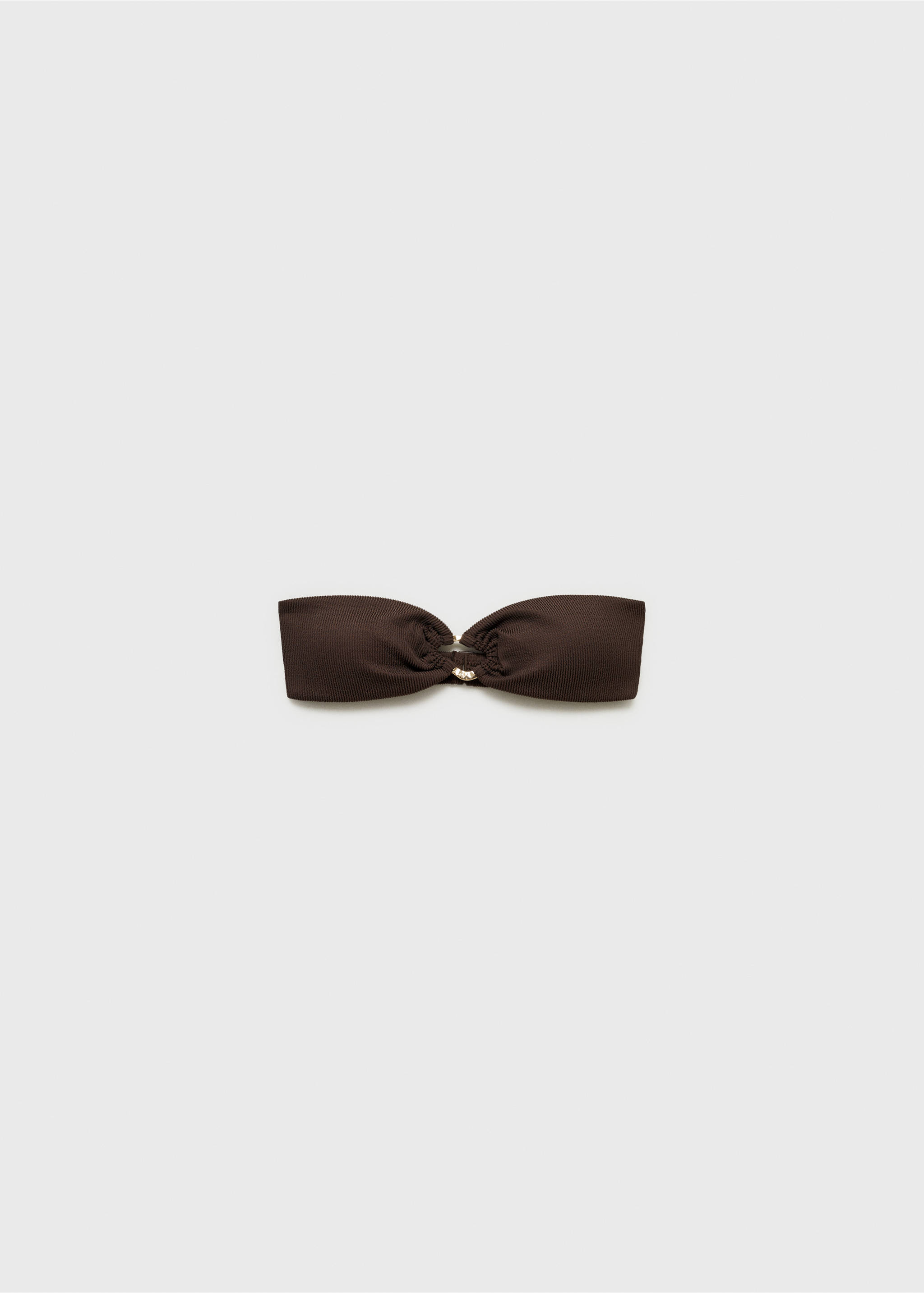 Top bikini aro canalé - Artículo sin modelo, Chocolate. Ref: 87074388-00.