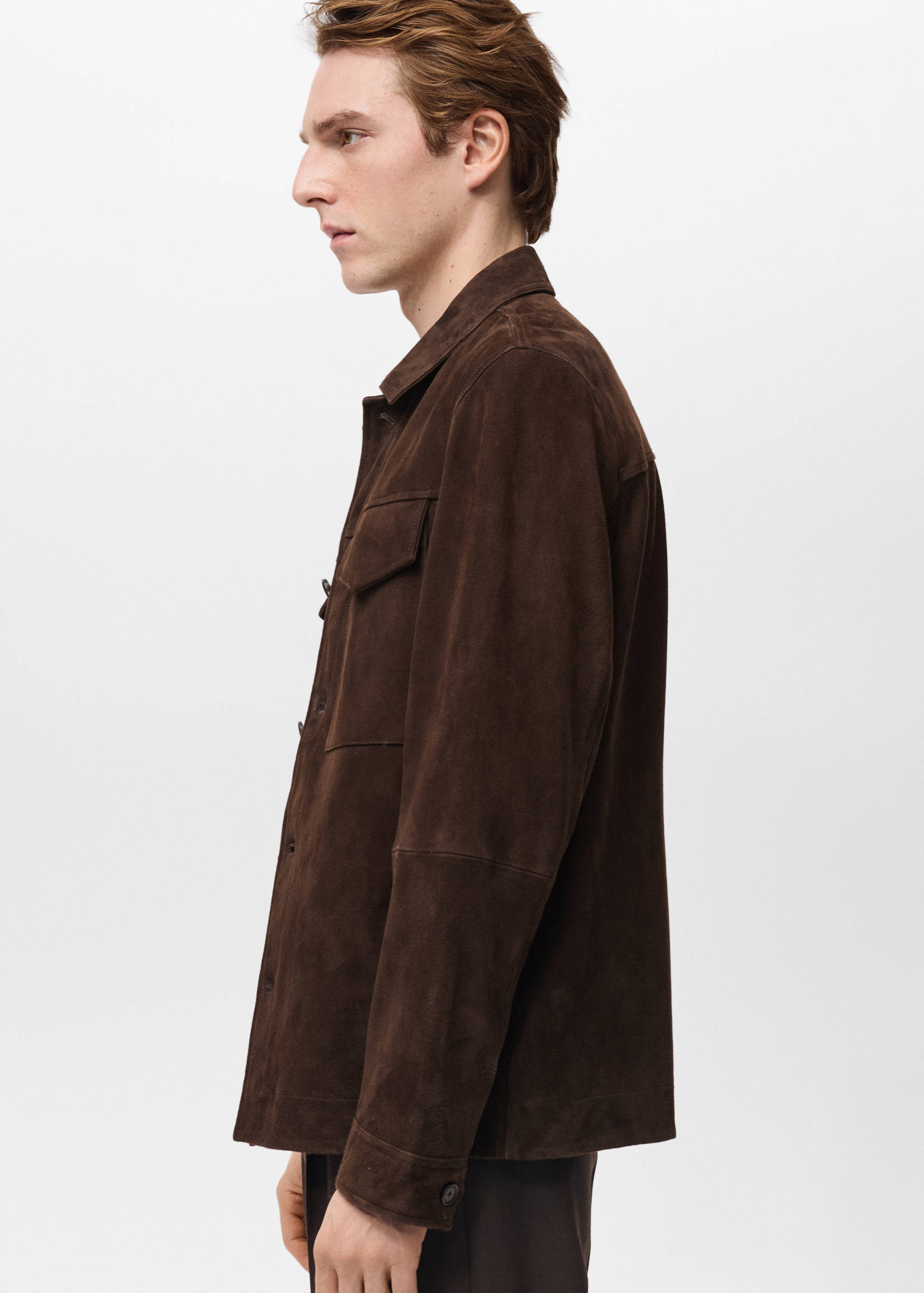 Suede jacket with pockets - Details of the article 2