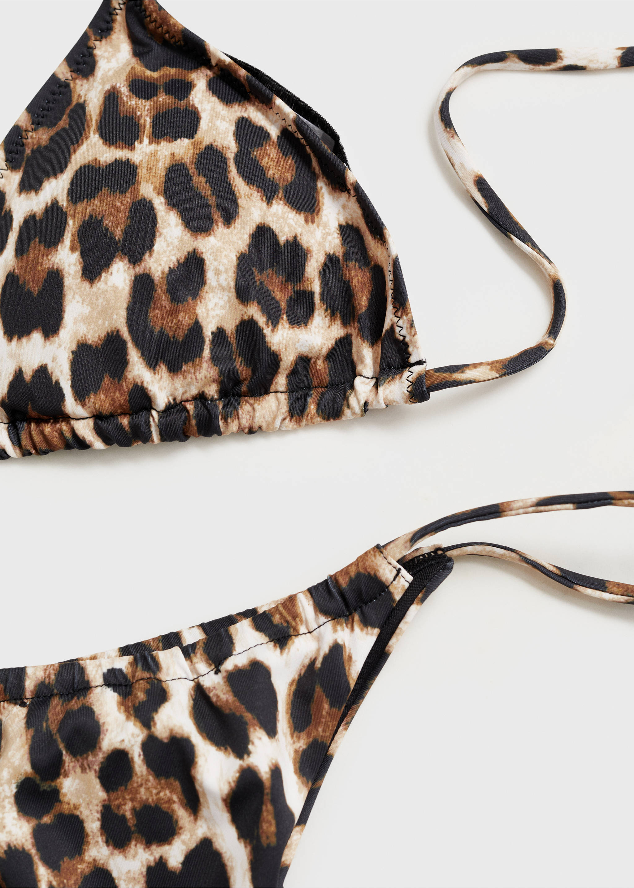 Animal print bikini bottom - Details of the article 0, Brown. Ref: 87074392-00.
