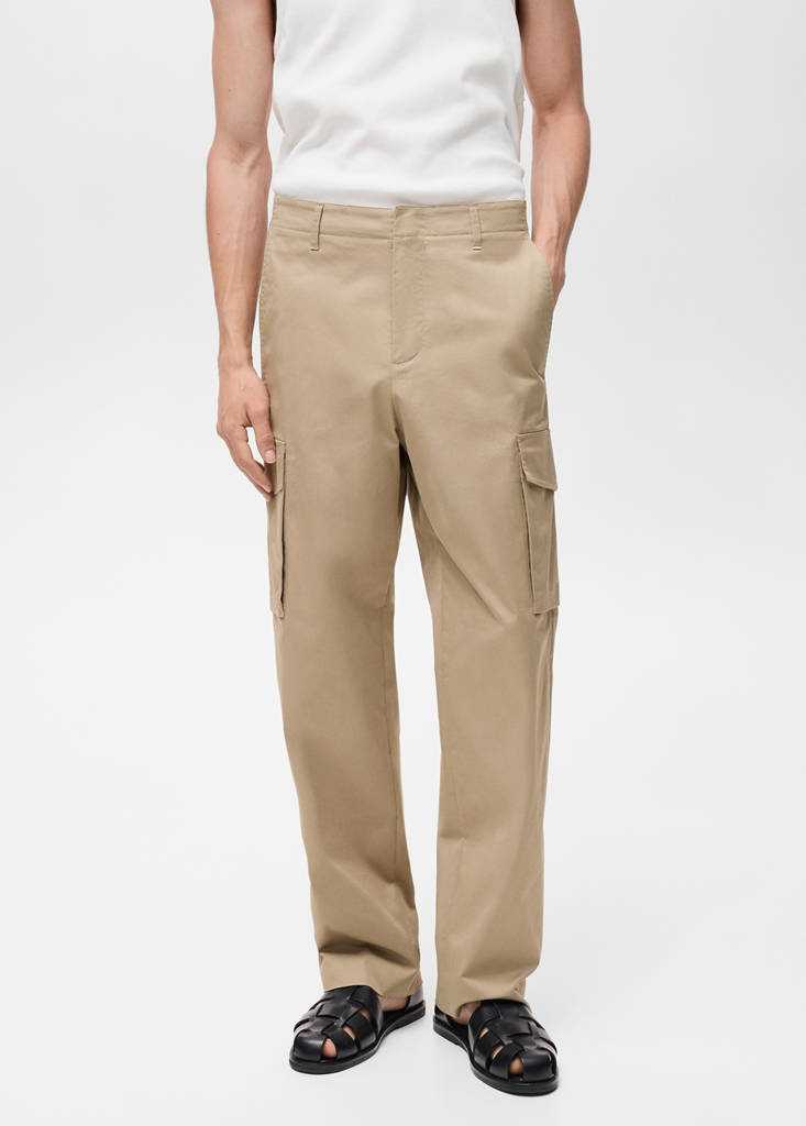 Relaxed-fit cargo trousers — Medium Brown