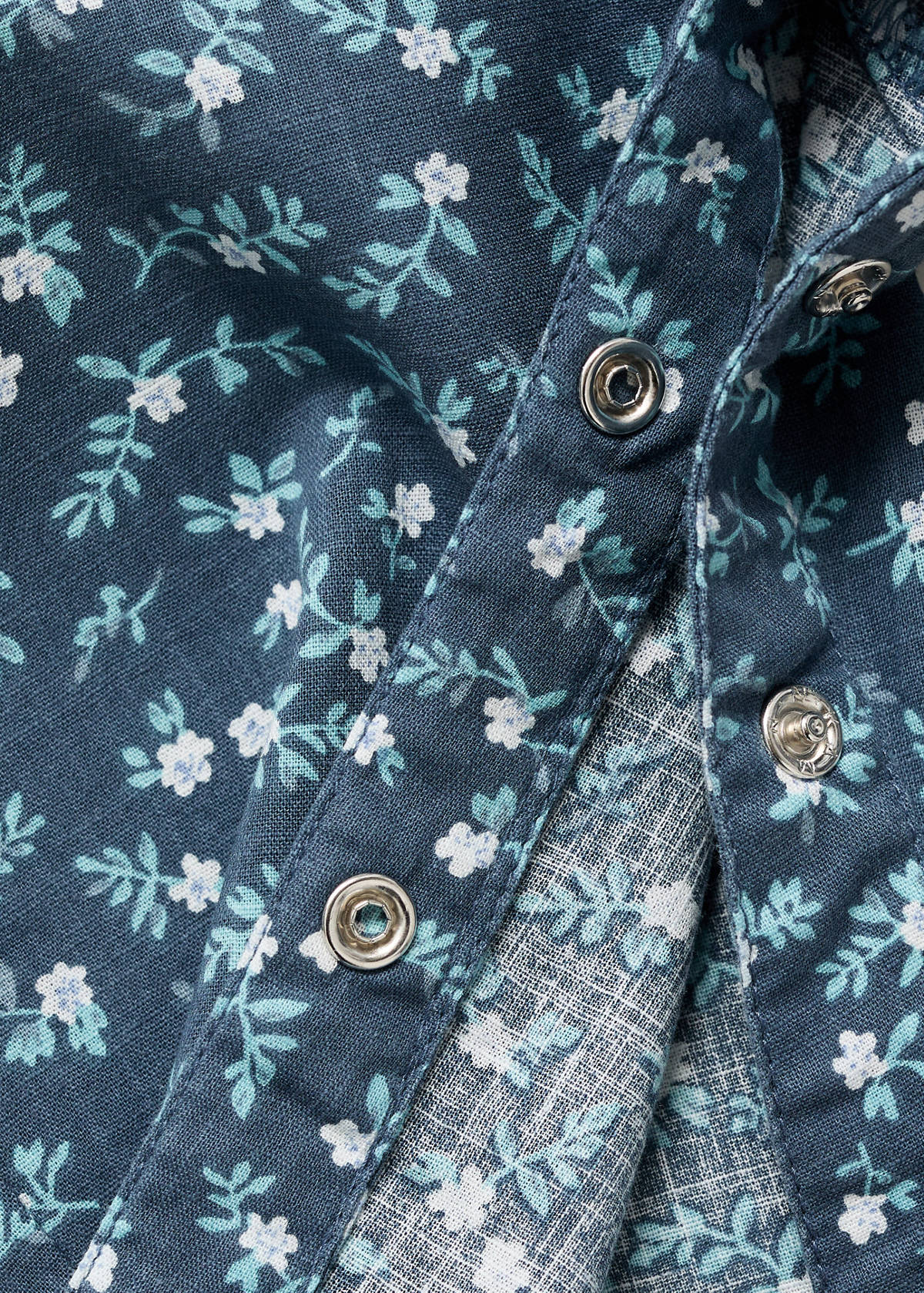 Ruffled printed dungarees — Dark Navy