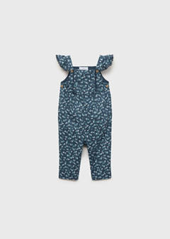 Ruffled printed dungarees — Dark Navy 1