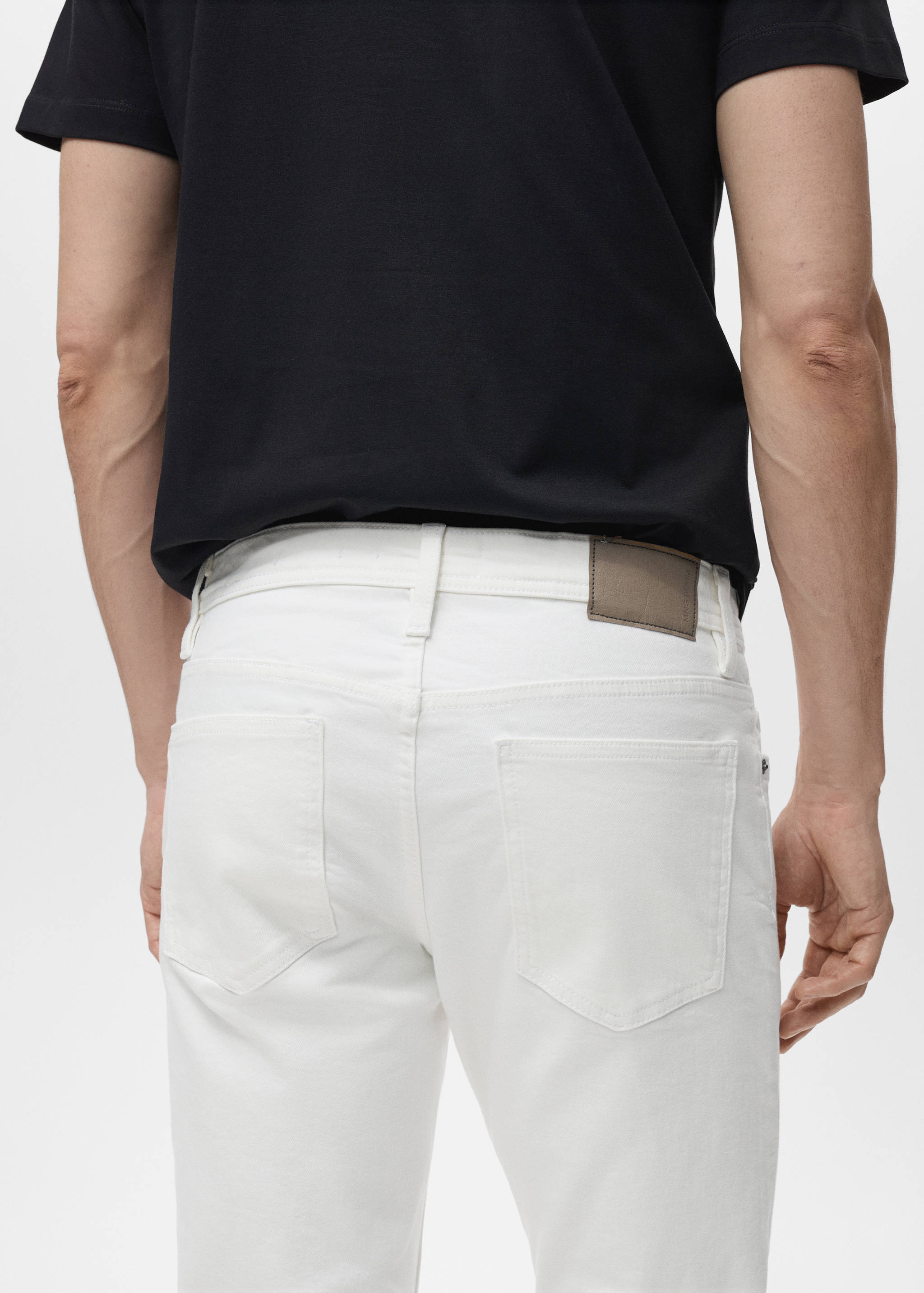 Slim fit white Jan jeans - Details of the article 4