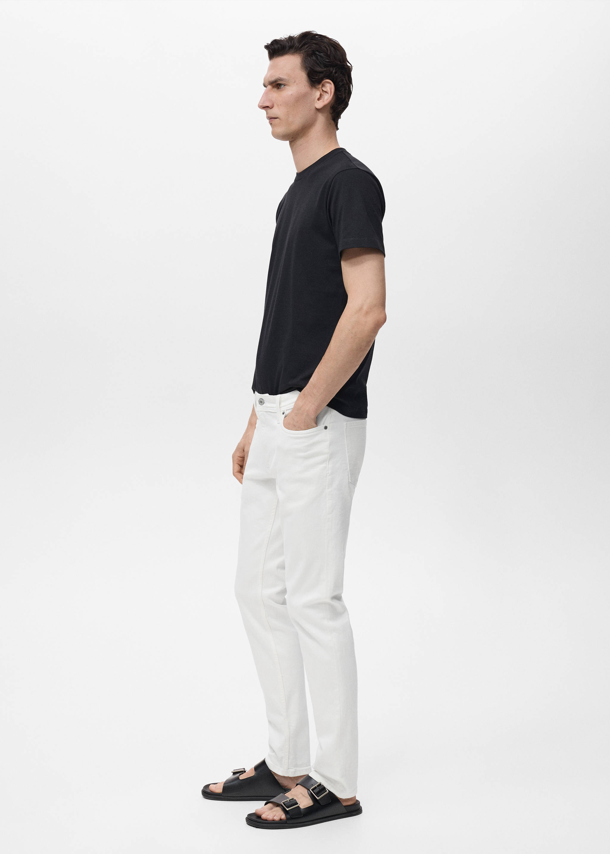 Slim fit white Jan jeans - Details of the article 5