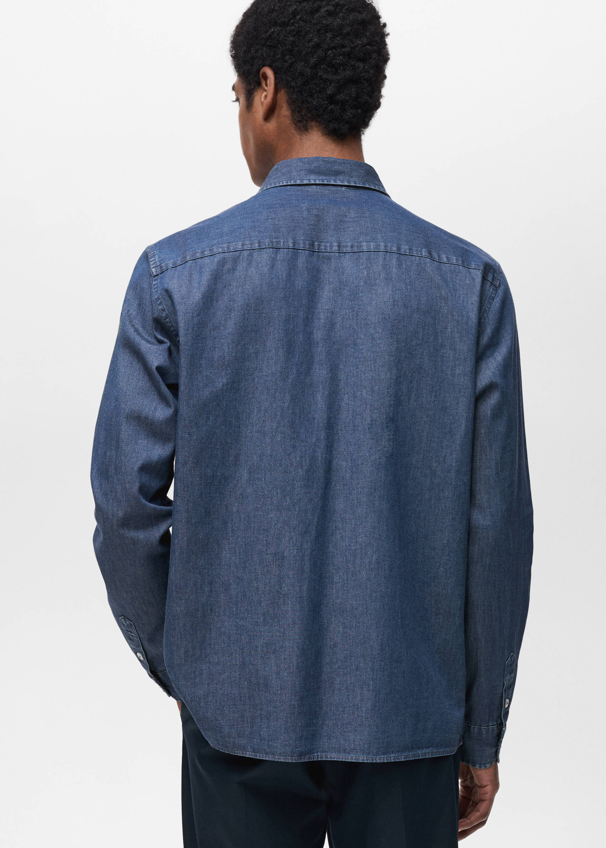 Chemise chambray 100 % coton - Verso de l’article