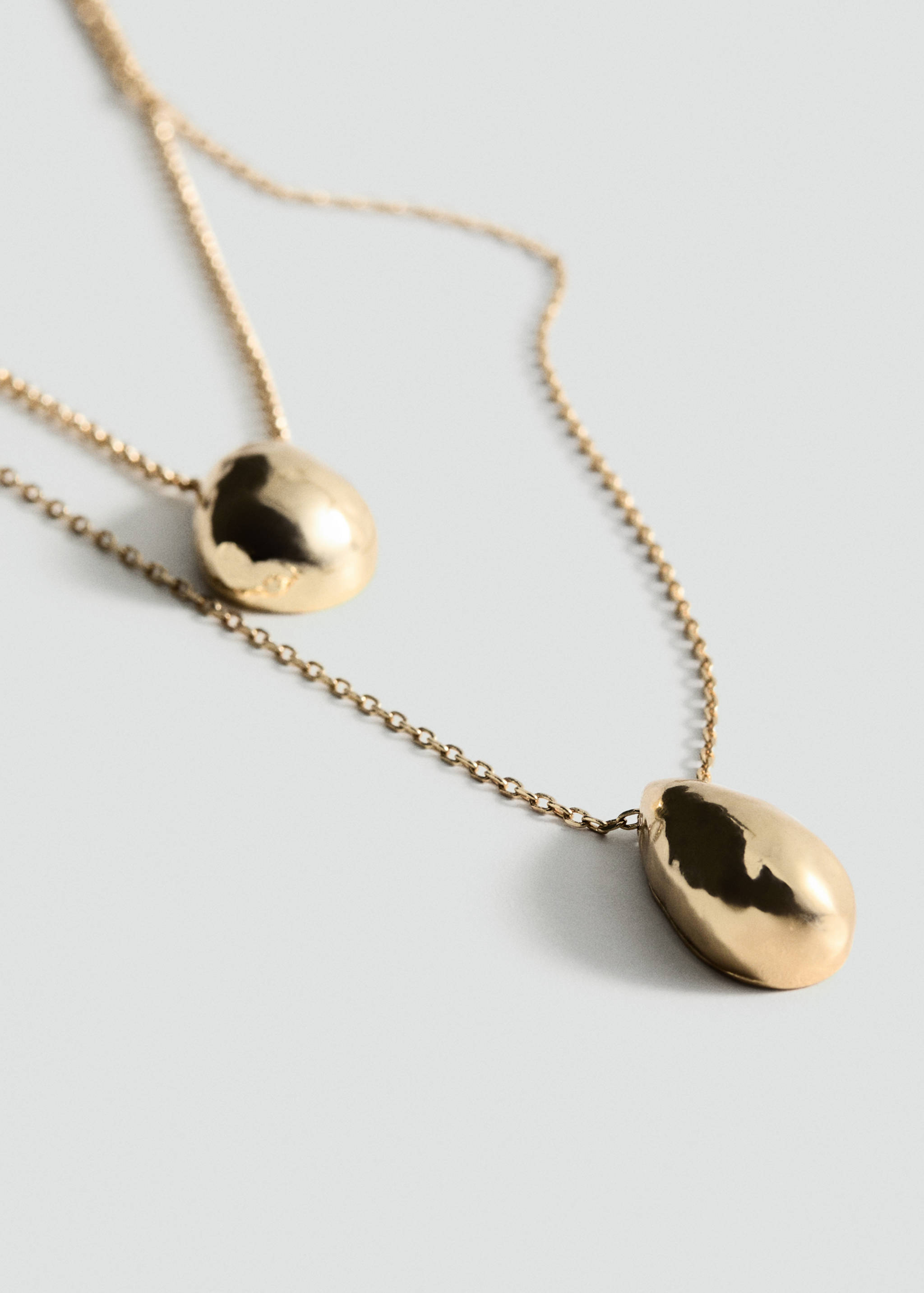 Double-drop pendant necklace - Medium plane