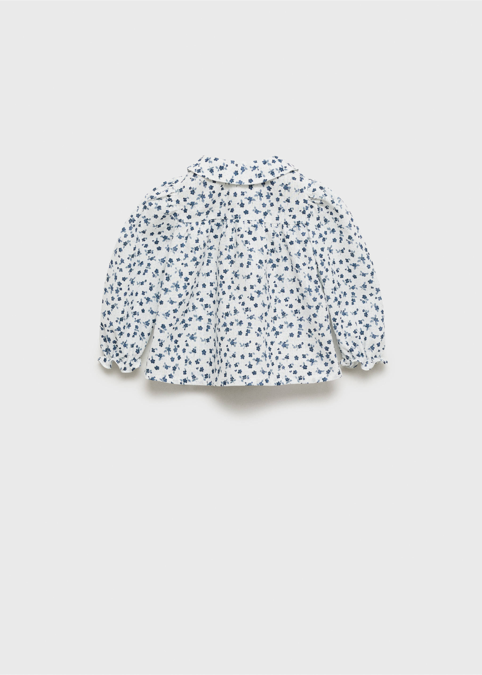 Floral-print cotton blouse - Reverse of the article, Off White. Ref: 87074414-00.