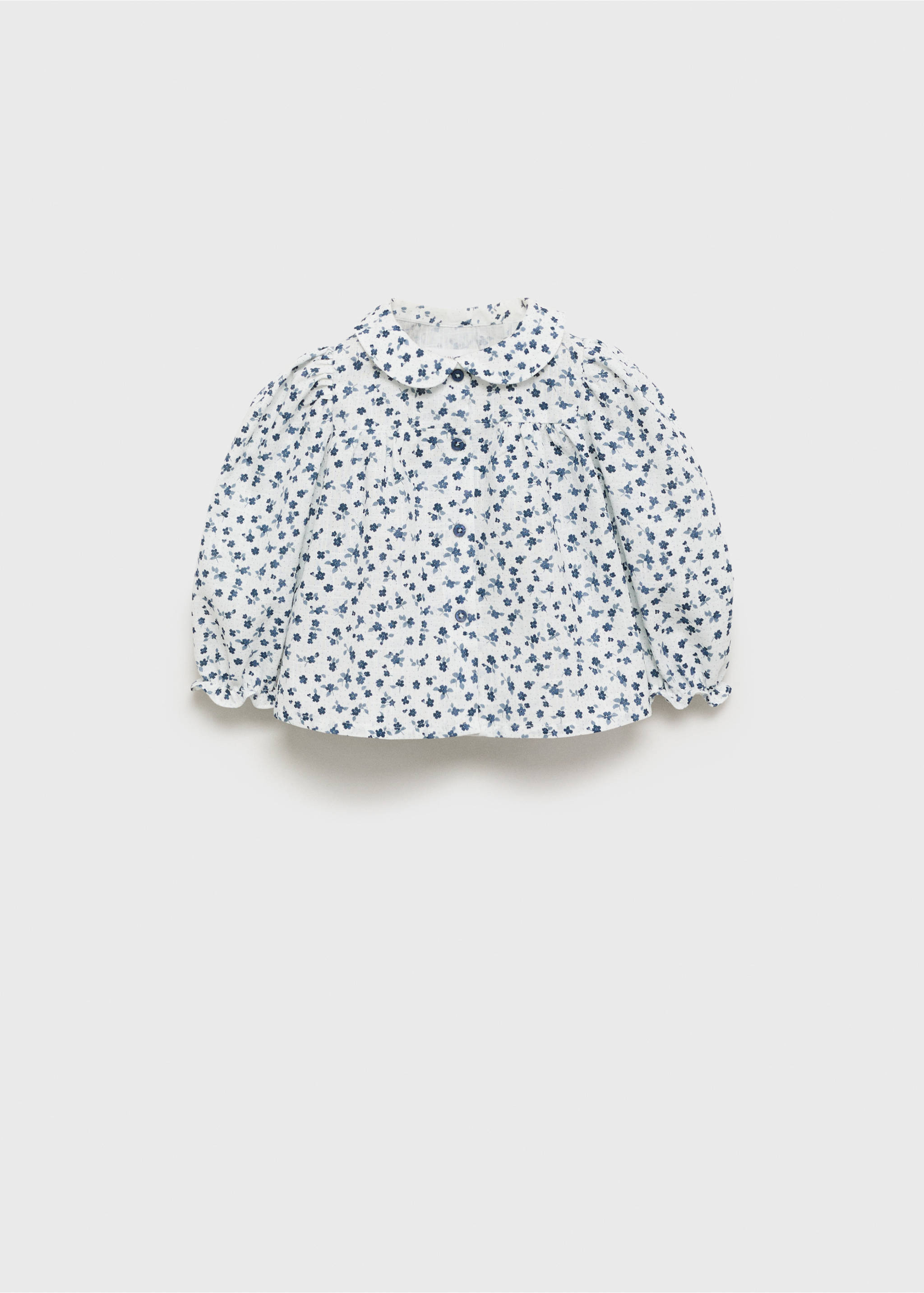 Floral-print cotton blouse - Article without model, Off White. Ref: 87074414-00.