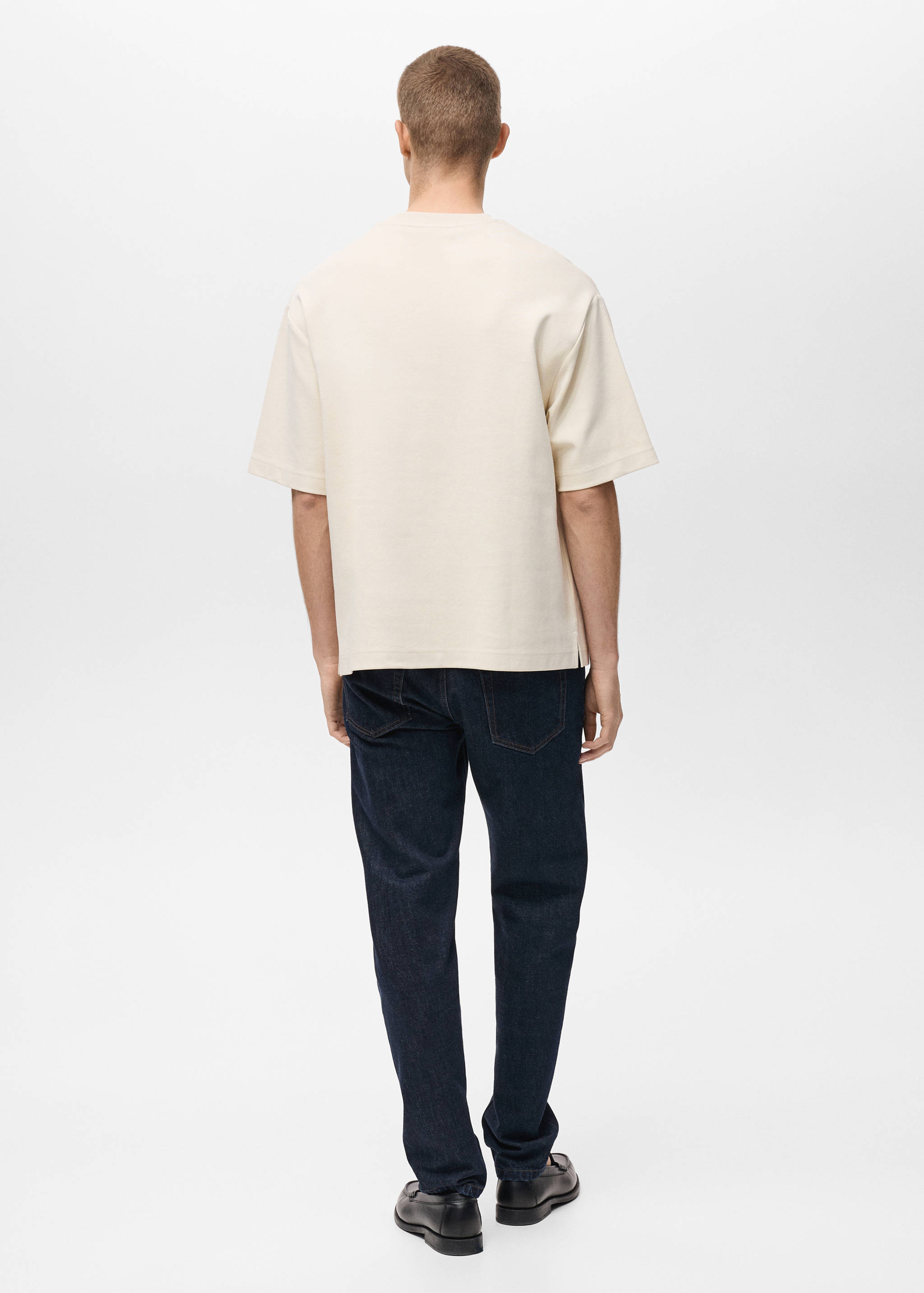 Oversize cotton pocket T-shirt - Reverse of the article