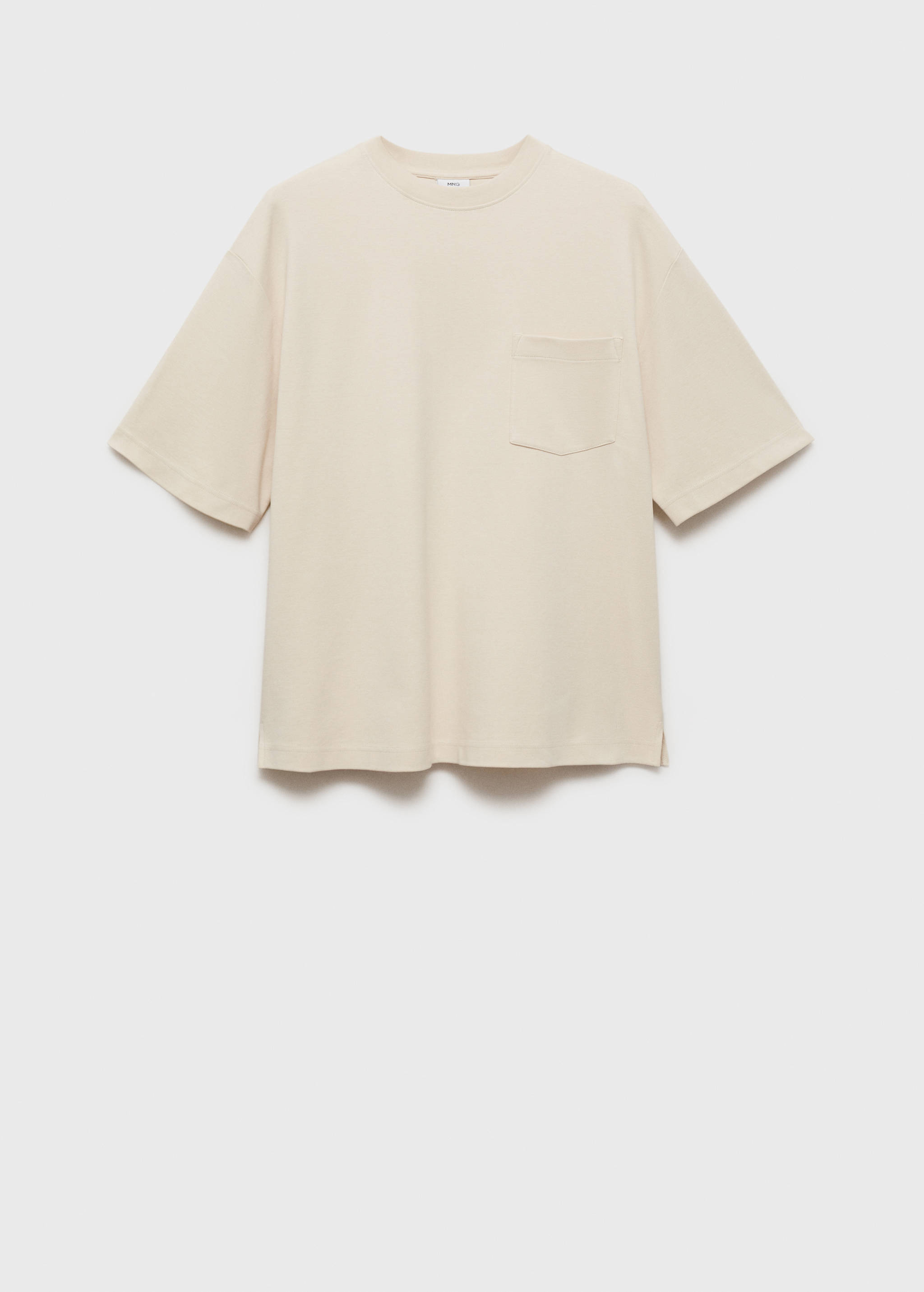 Oversize cotton pocket T-shirt - Article without model