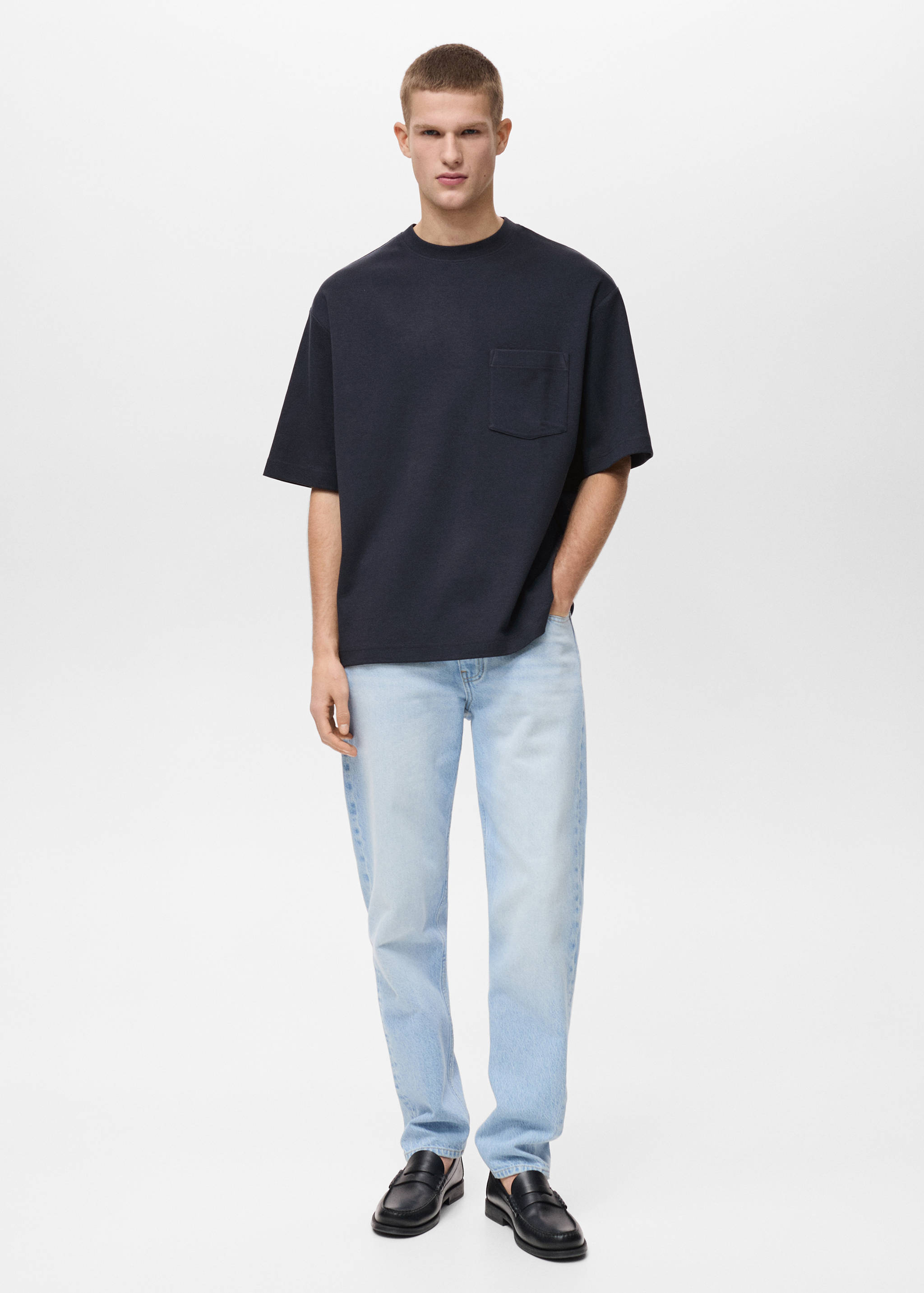 Oversize cotton pocket T-shirt - General plane