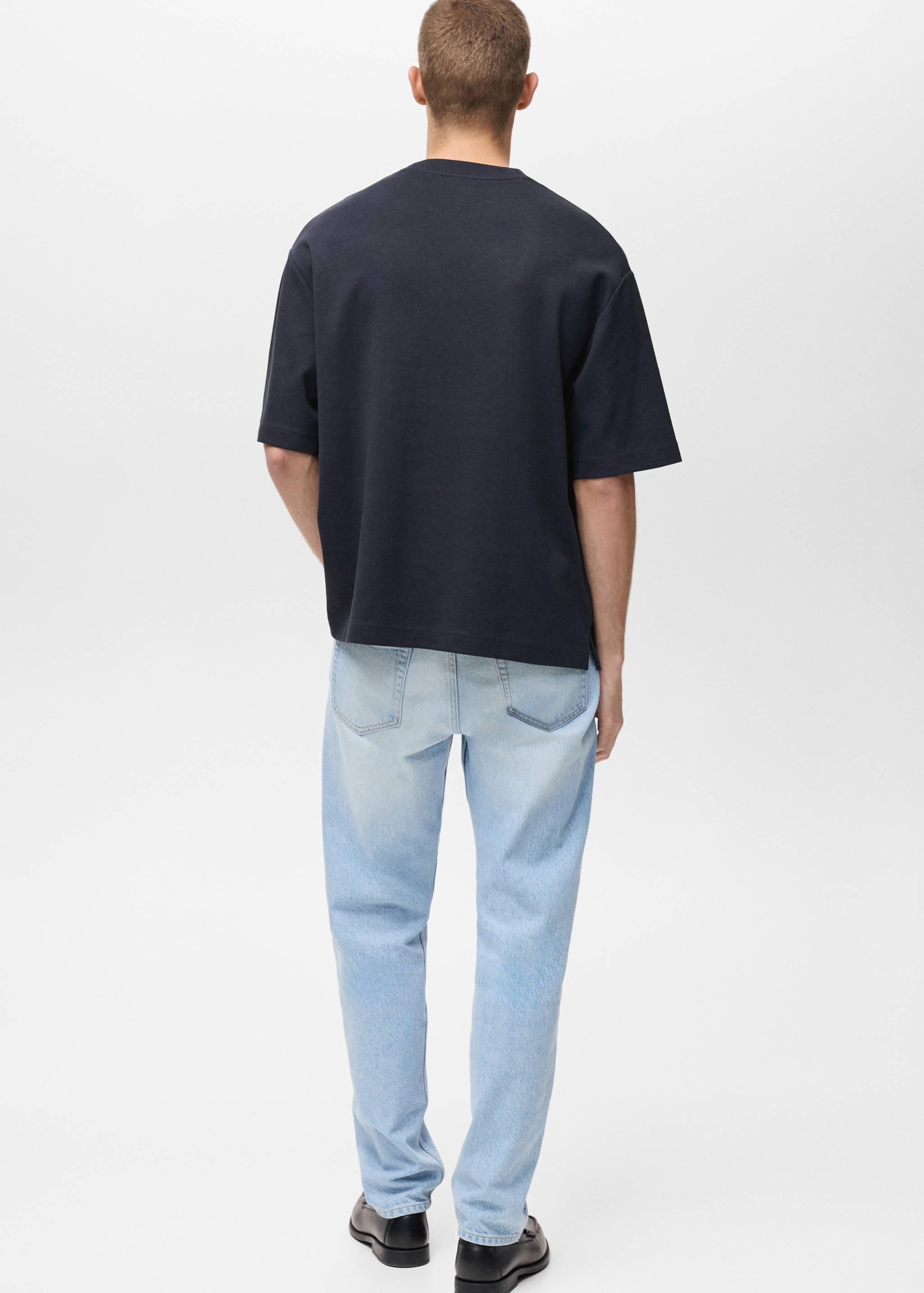Oversize cotton pocket T-shirt - Reverse of the article