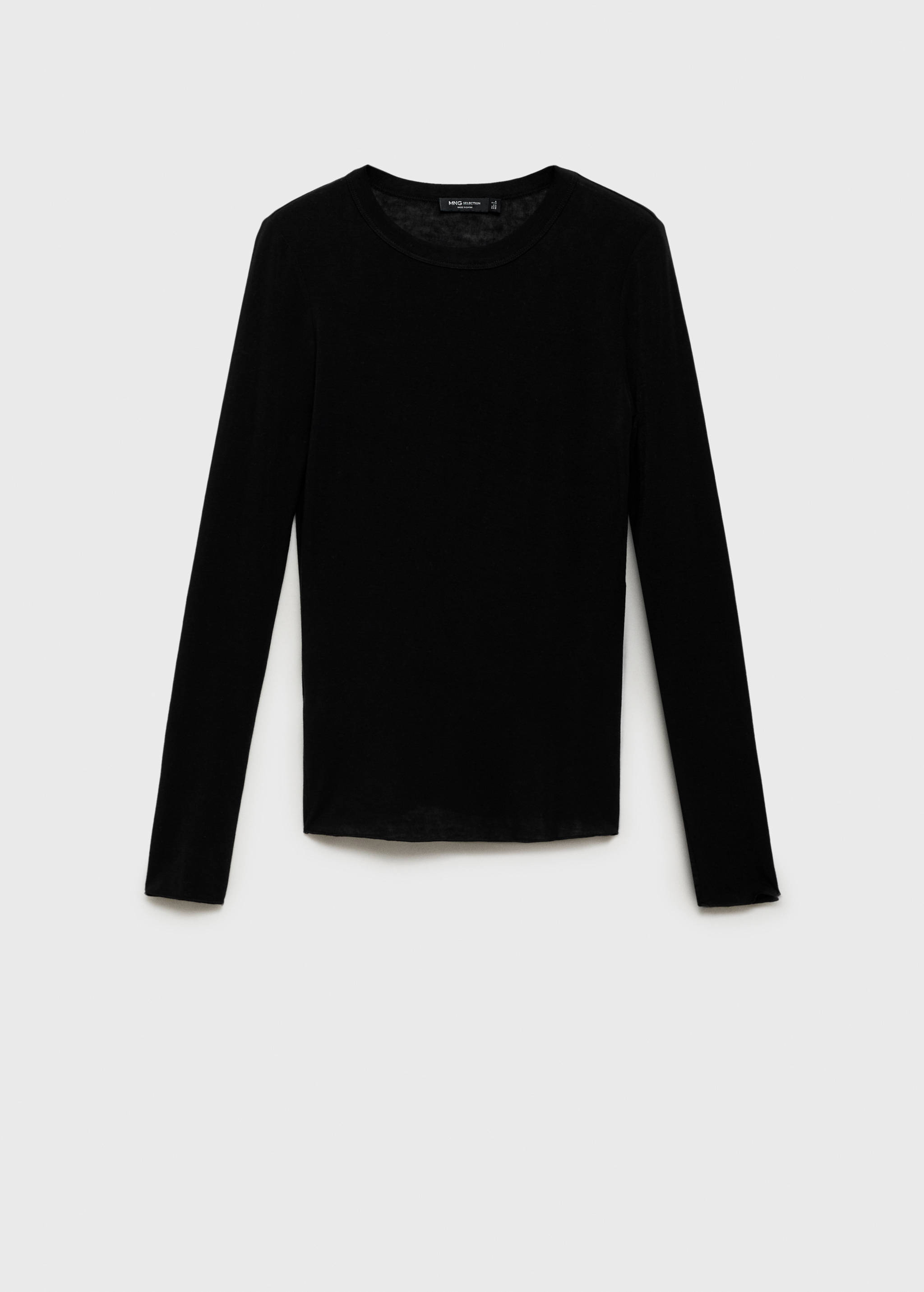 Long-sleeved wool-blend t-shirt - Article without model