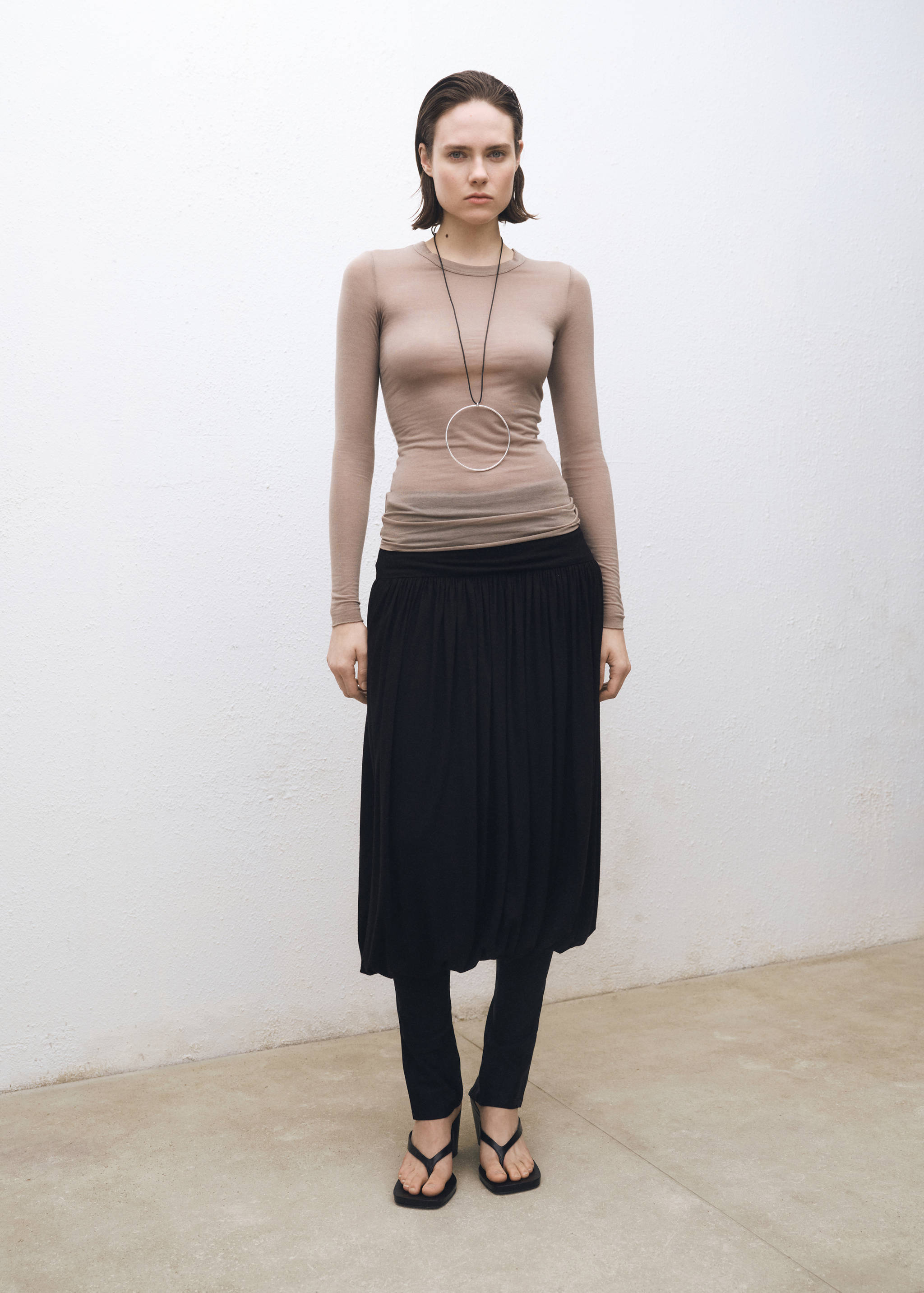 Long-sleeved wool-blend t-shirt - General plane