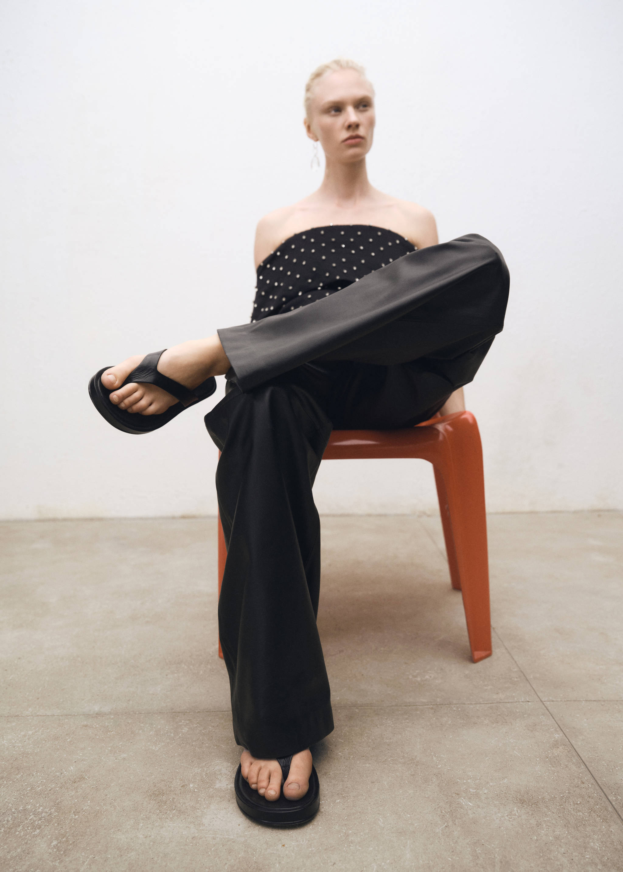 Sandales à lanières cuir - Plan général