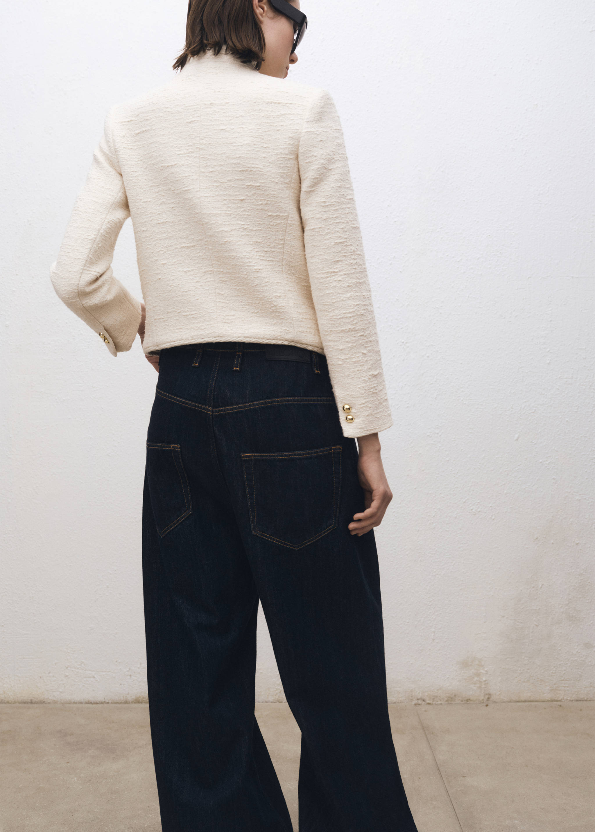 Tweedjacka med kragrem - Artikelns baksida