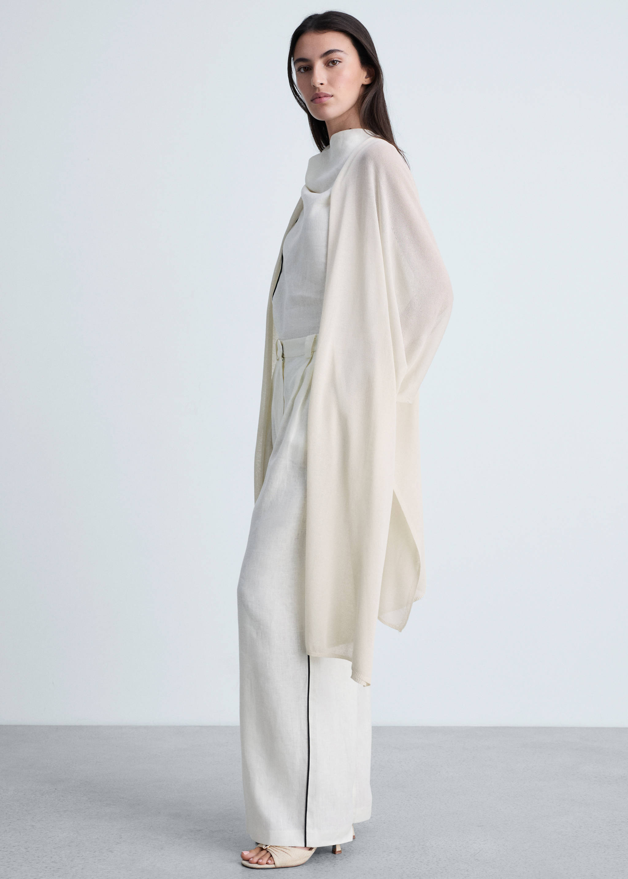 Fine knit long cardigan - Details of the article 2