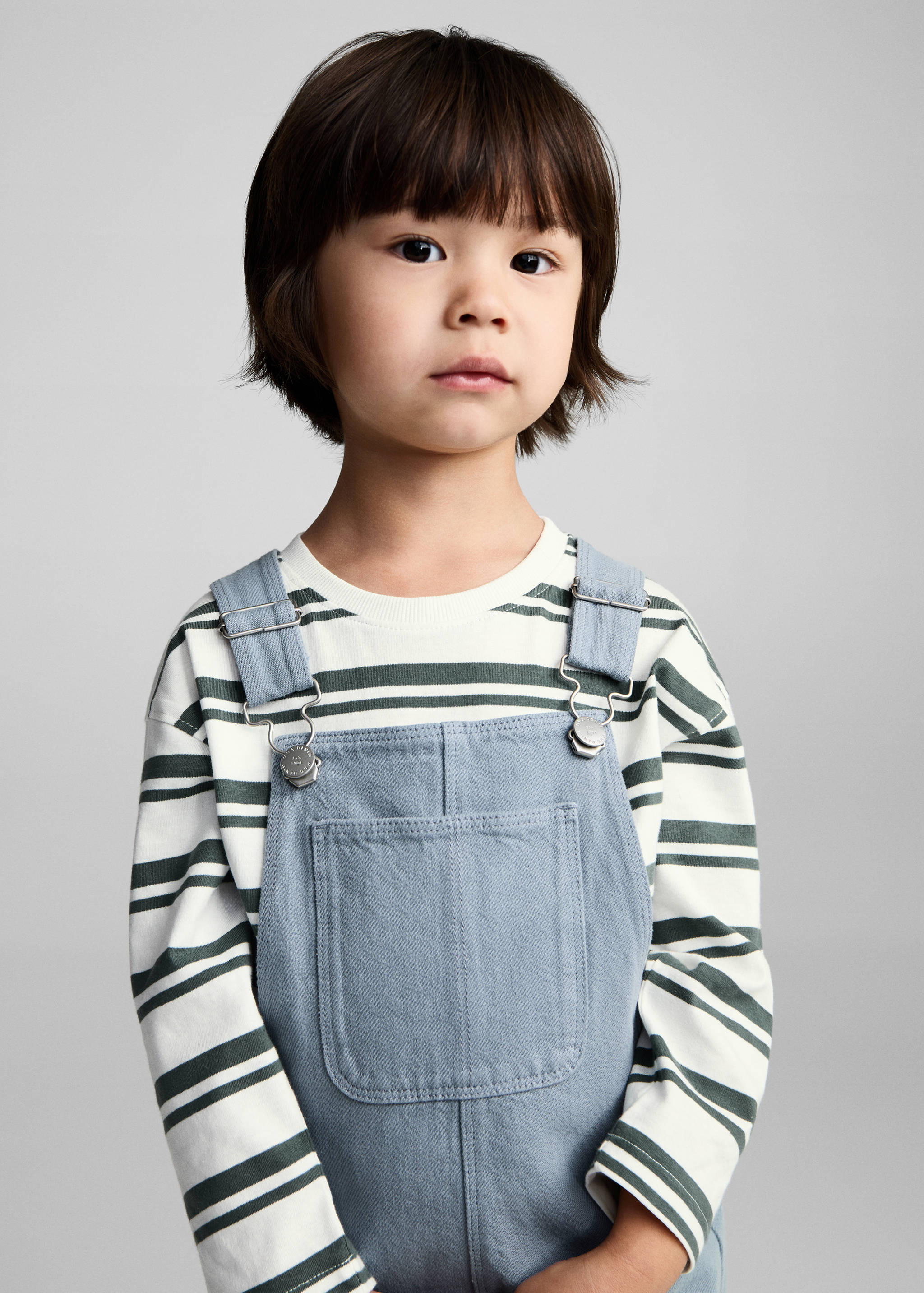 Long denim overalls with pocket - Medium plane
