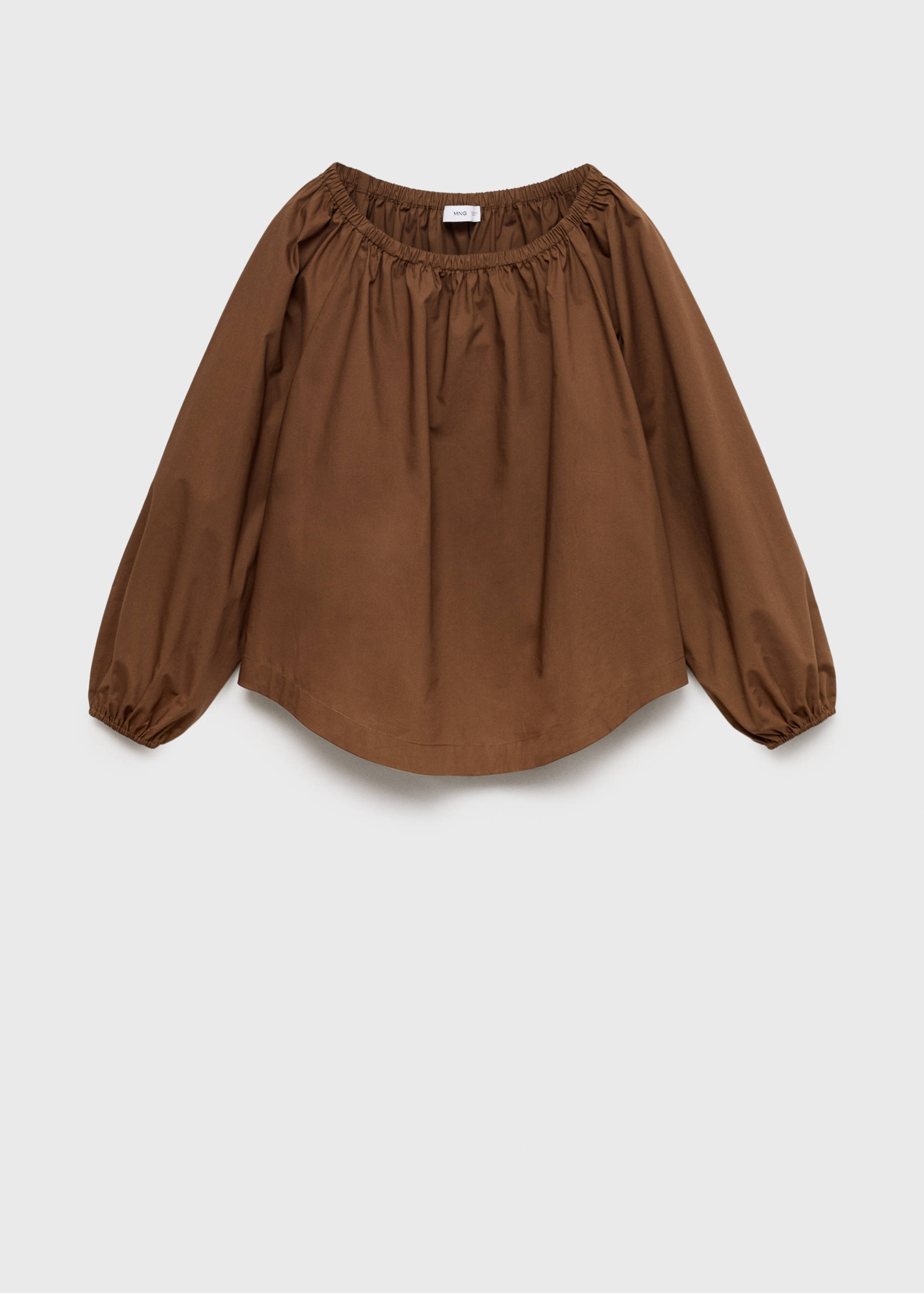 Cotton blouse with gathered neck - Article without model