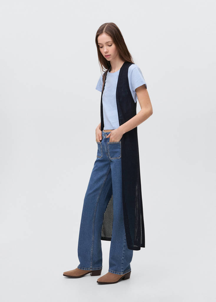 Long gilet — Dark Navy