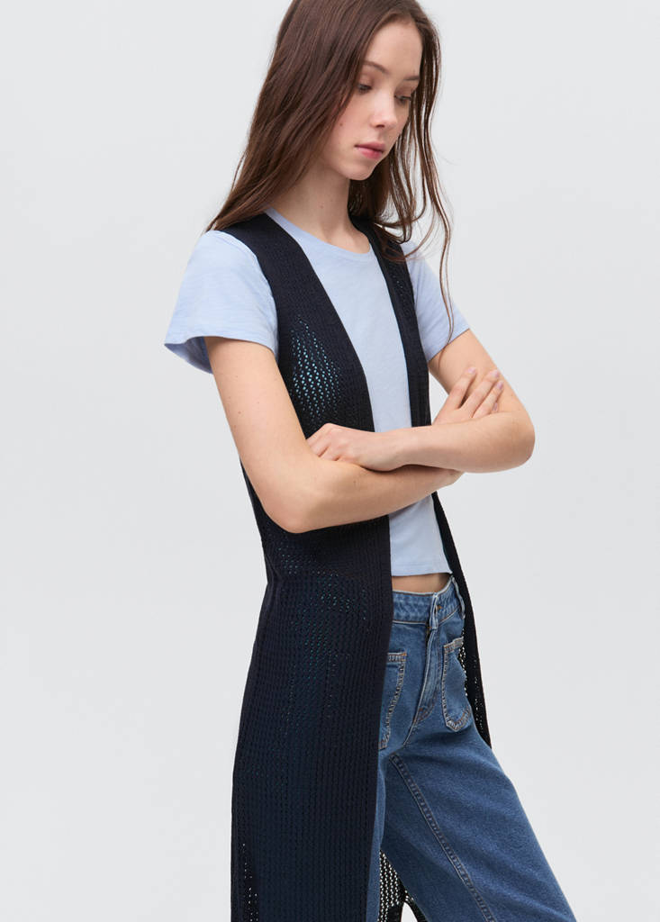 Long gilet — Dark Navy