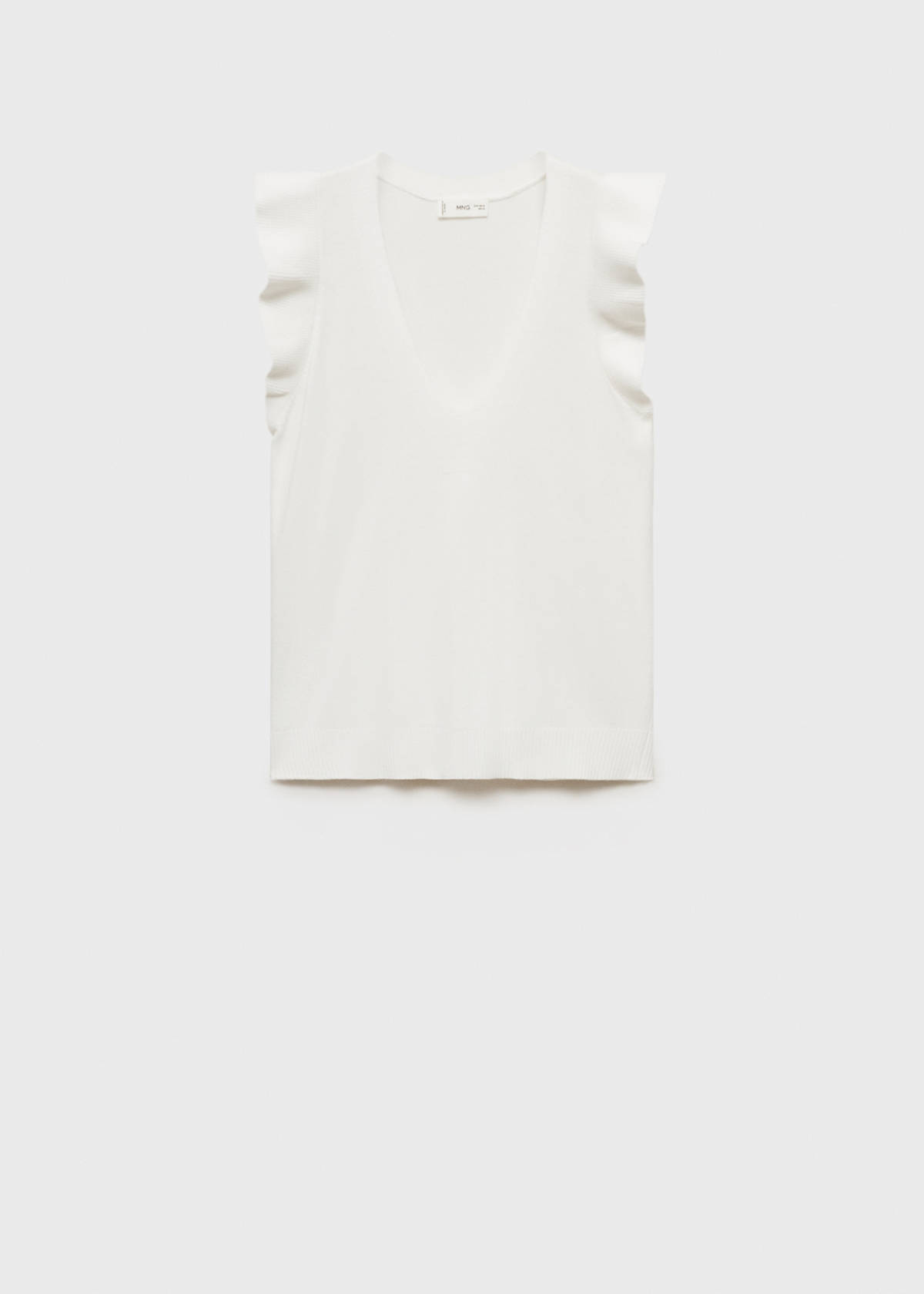 V-neck top — Off White