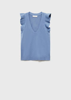 V-neck top — Sky Blue 3