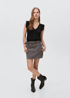 V-neck top — Black 2