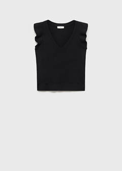 V-neck top — Black 3