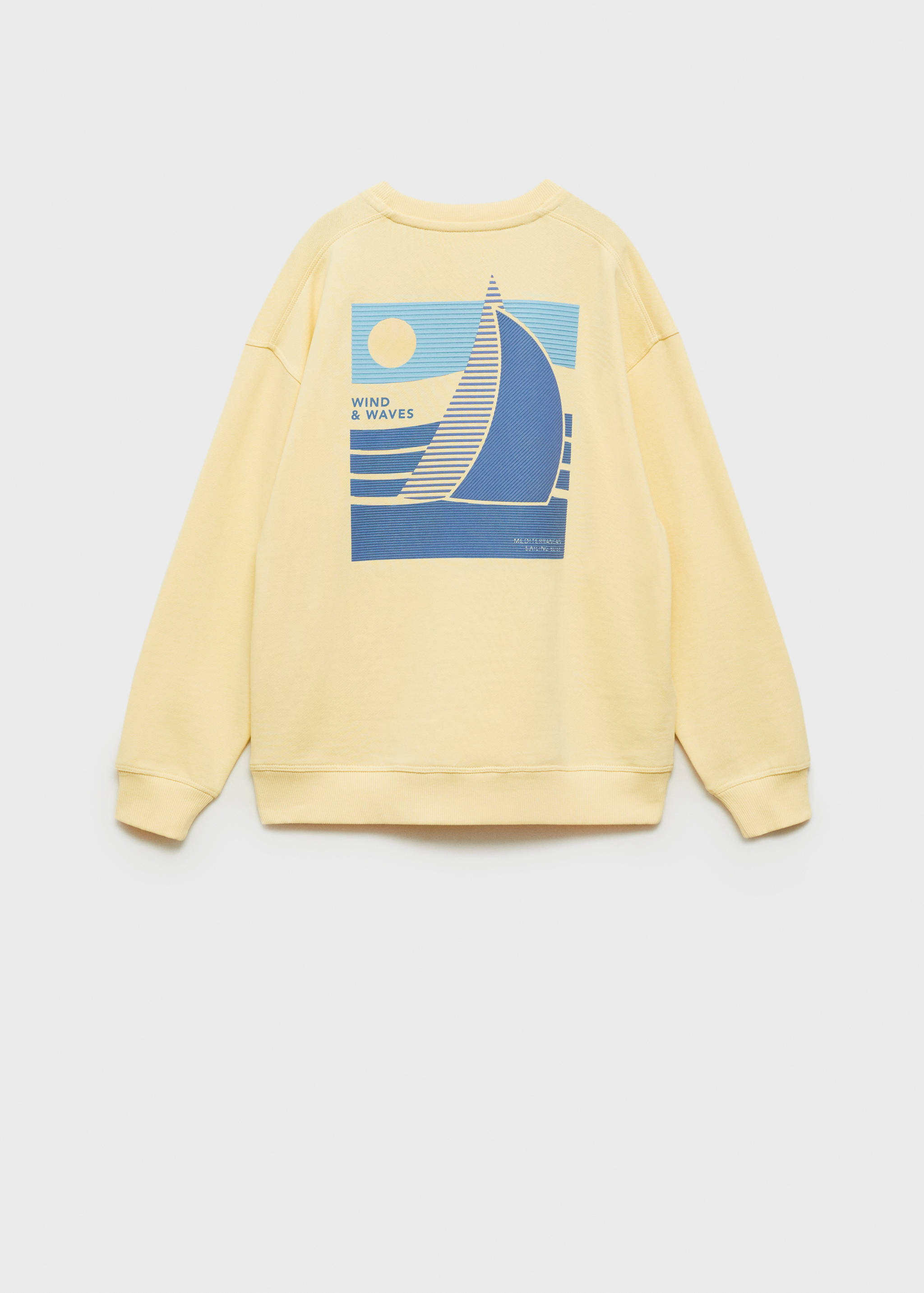 Printed cotton sweatshirt - Reverse of the article