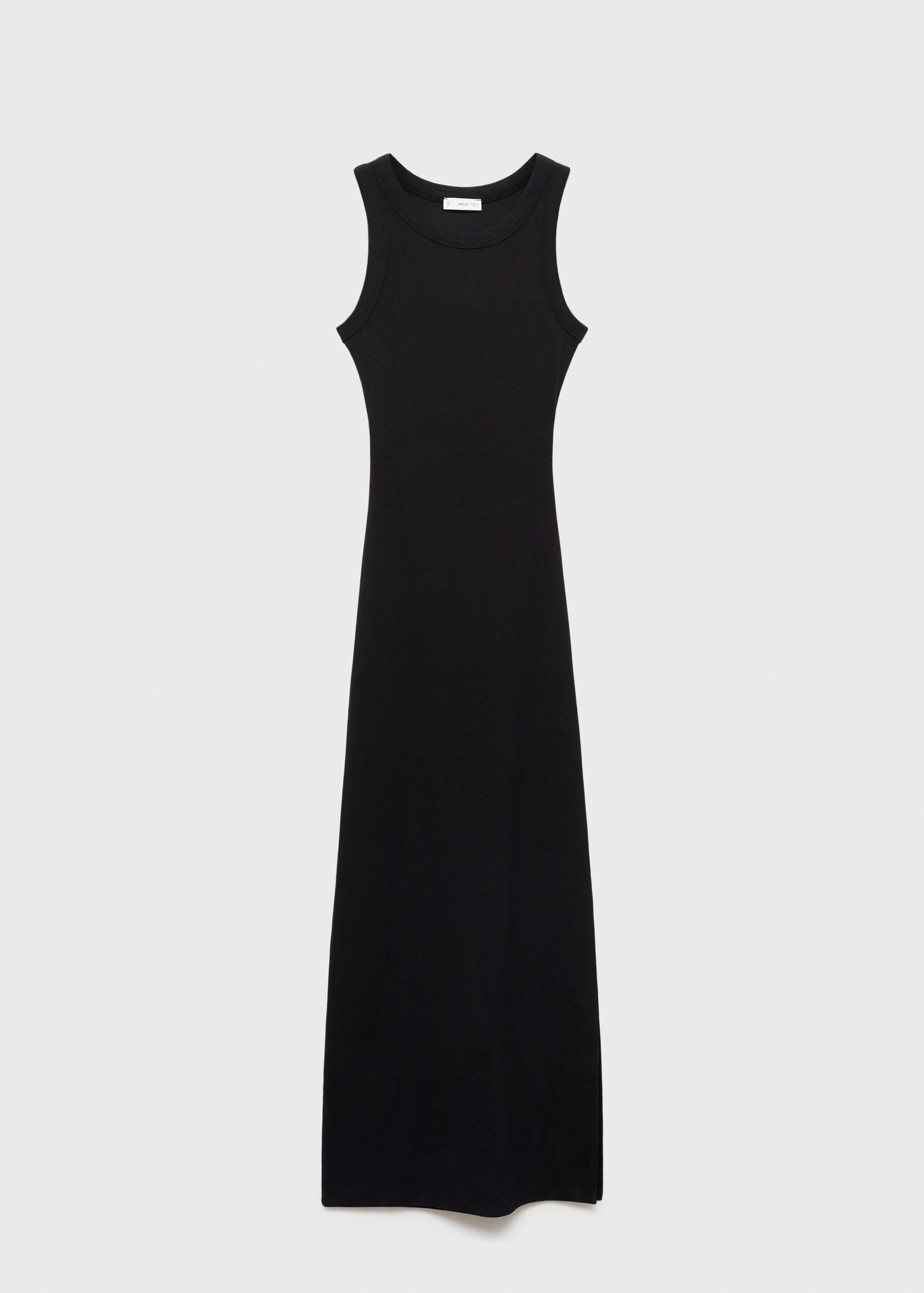 Ribbed knit dress with opening - Article without model