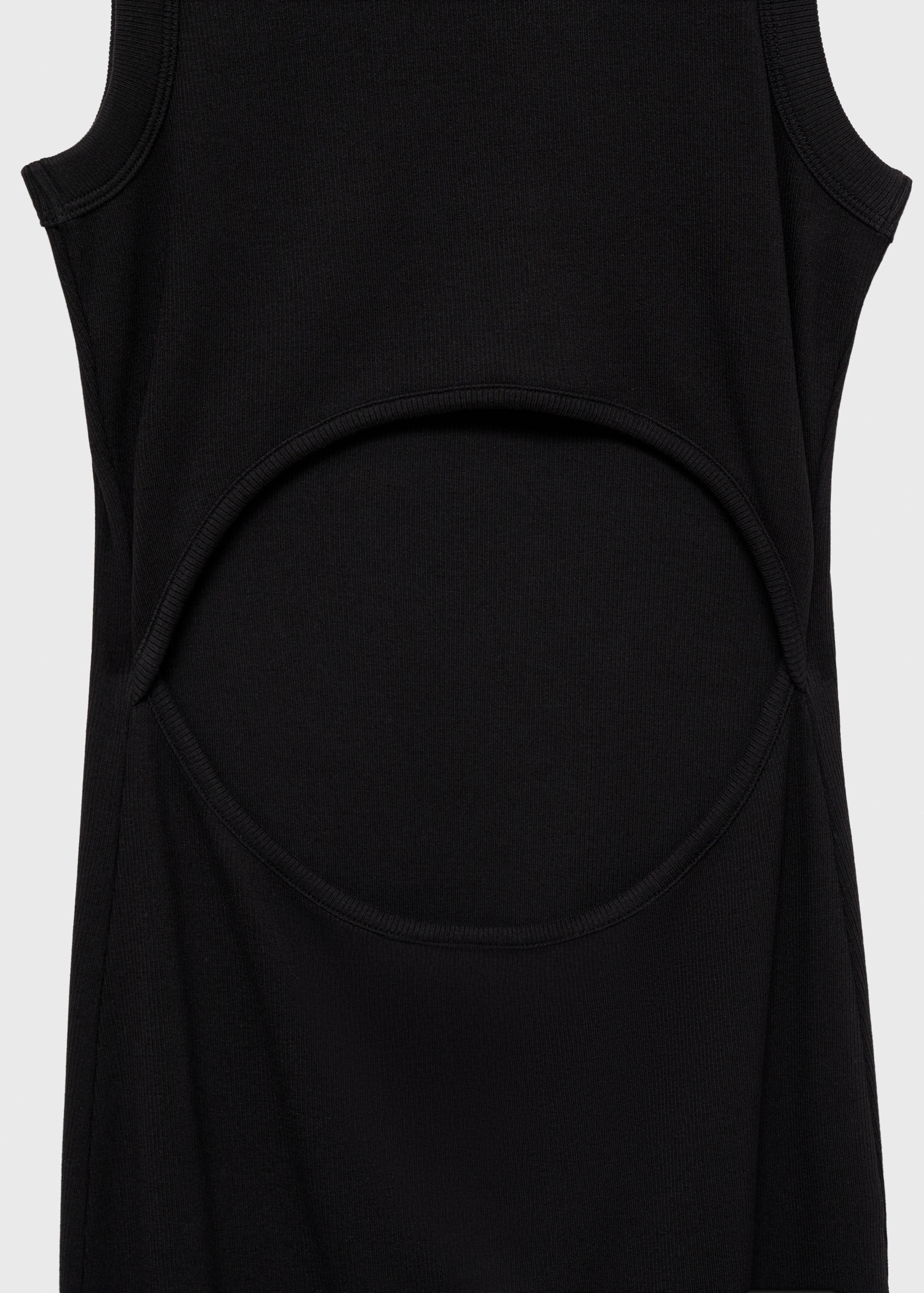 Ribbed knit dress with opening - Details of the article 8