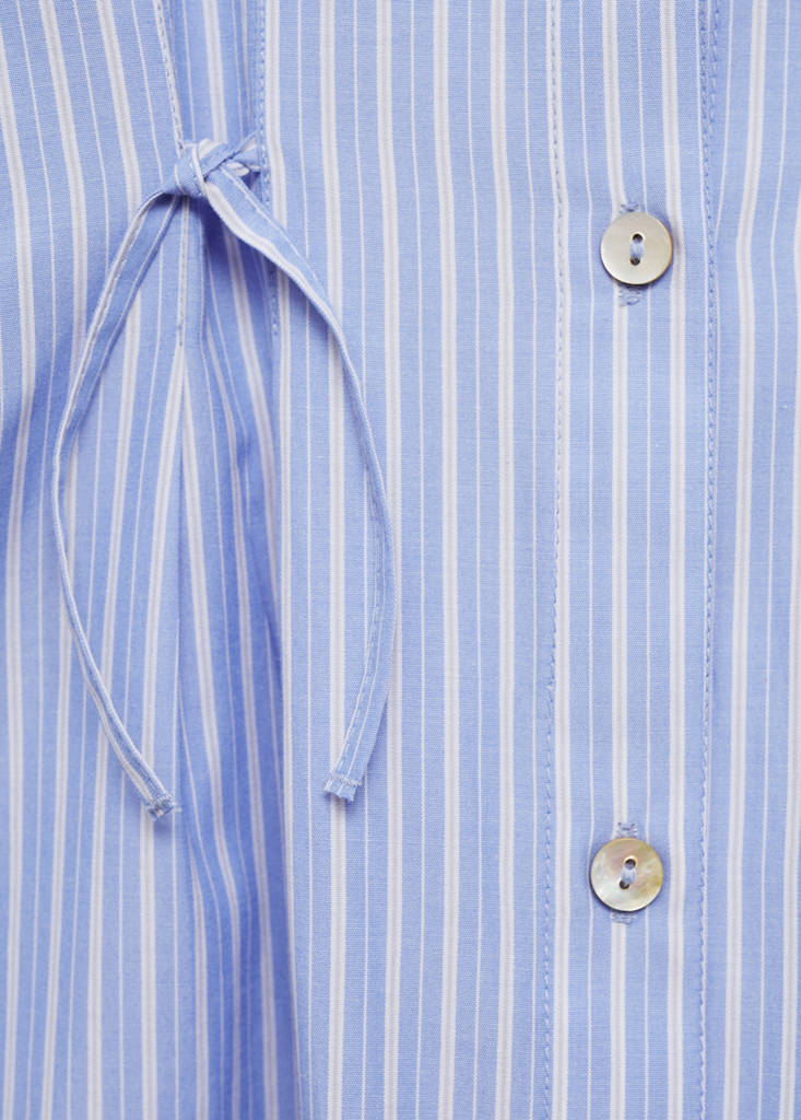 Striped shirt dress — Blue