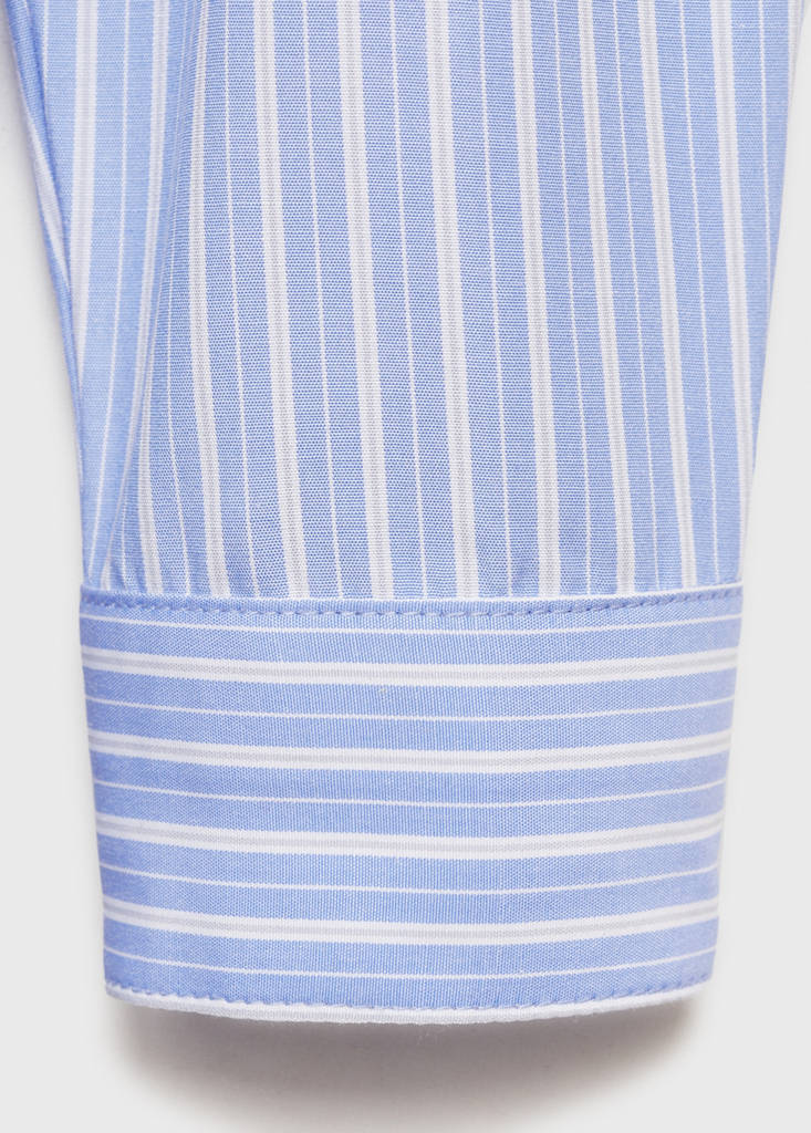 Striped shirt dress — Blue
