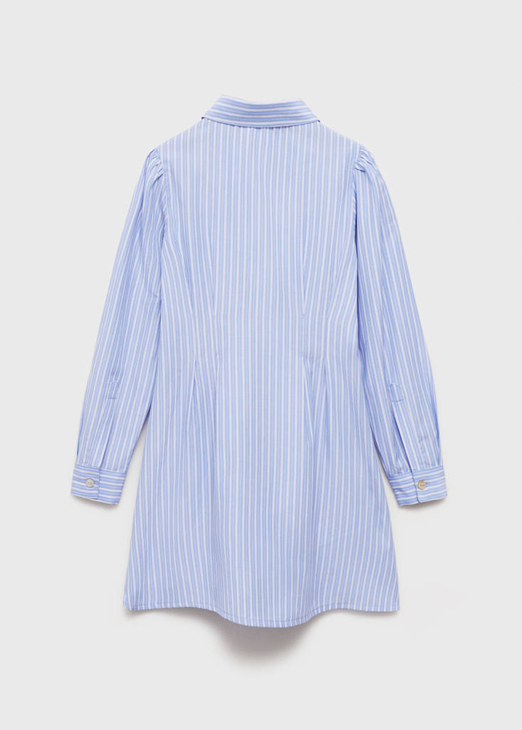 Striped shirt dress — Blue