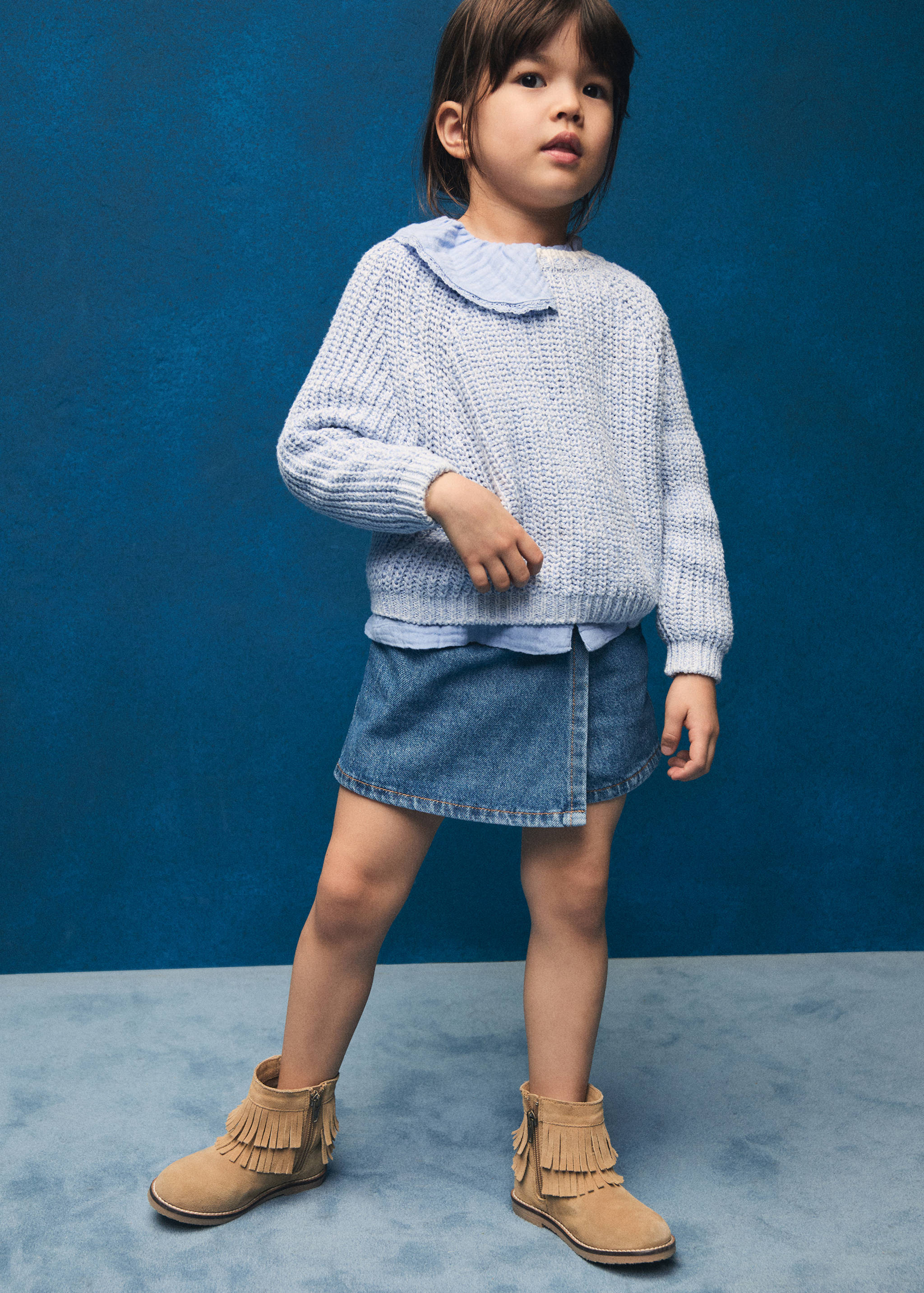 Wrapped denim skort - Details of the article 5