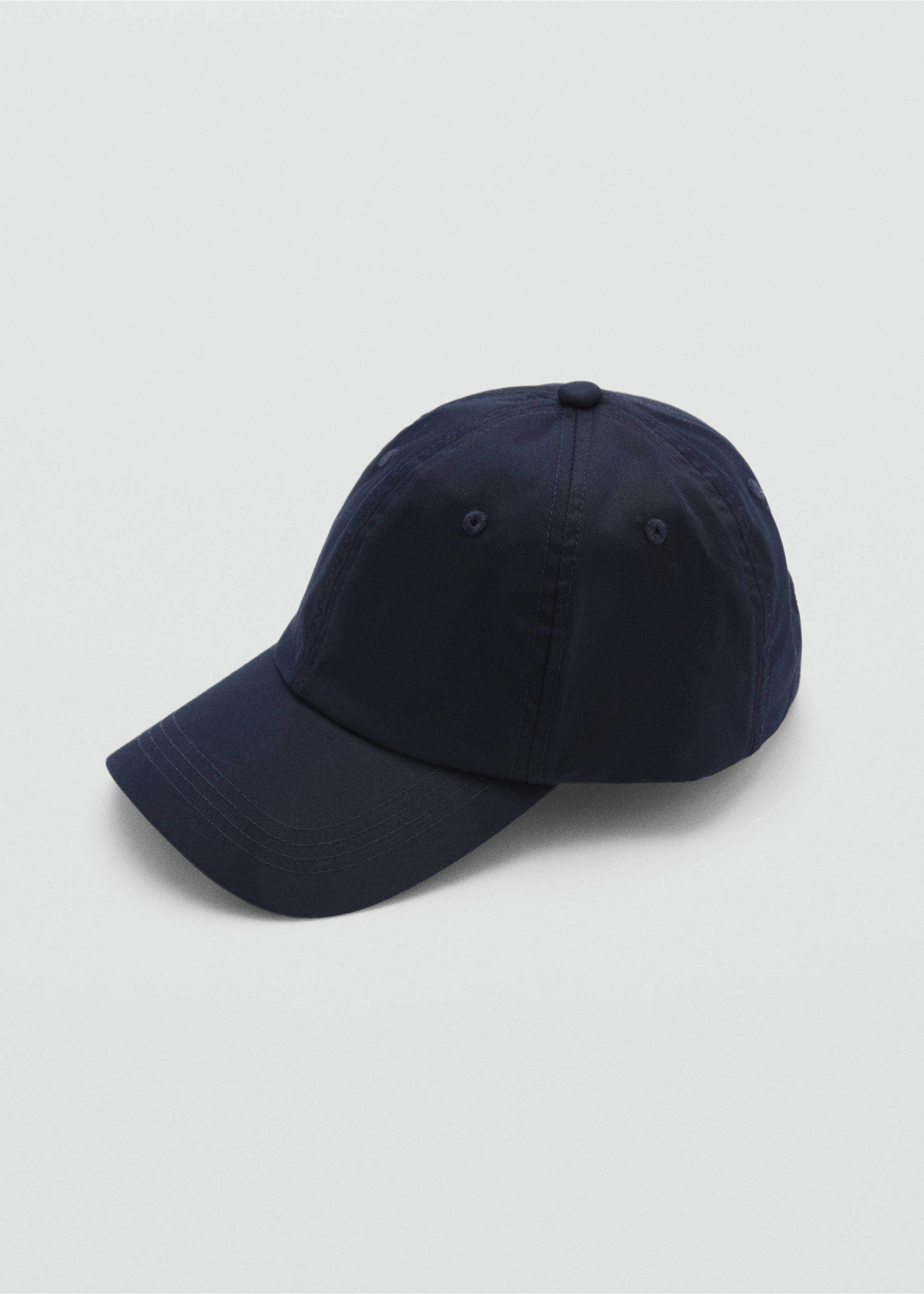 Gorra algodón visera - Detalle del artículo 2, Azul marino oscuro. Ref: 87074797-00.