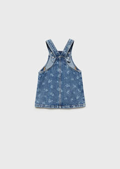 Printed denim pinafore — Medium Blue 4