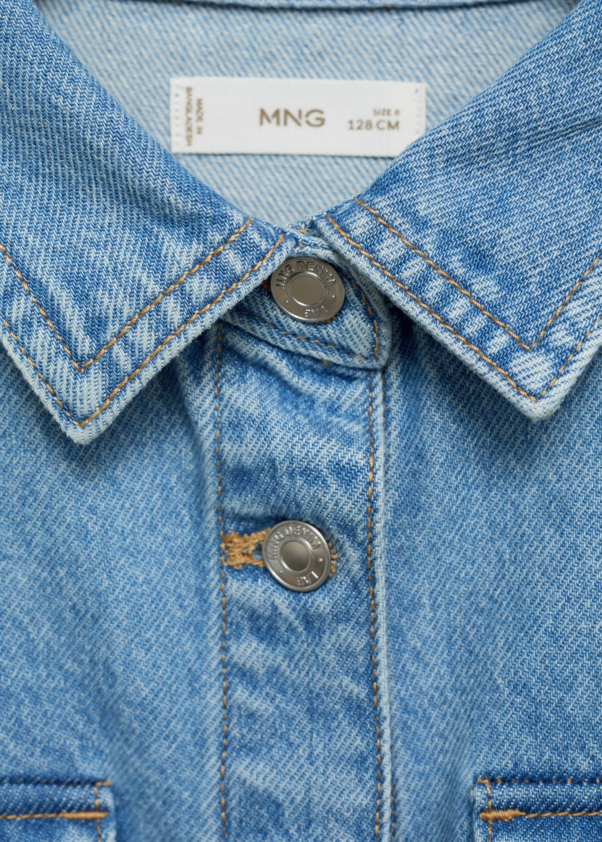 Short denim dress - Details of the article 0
