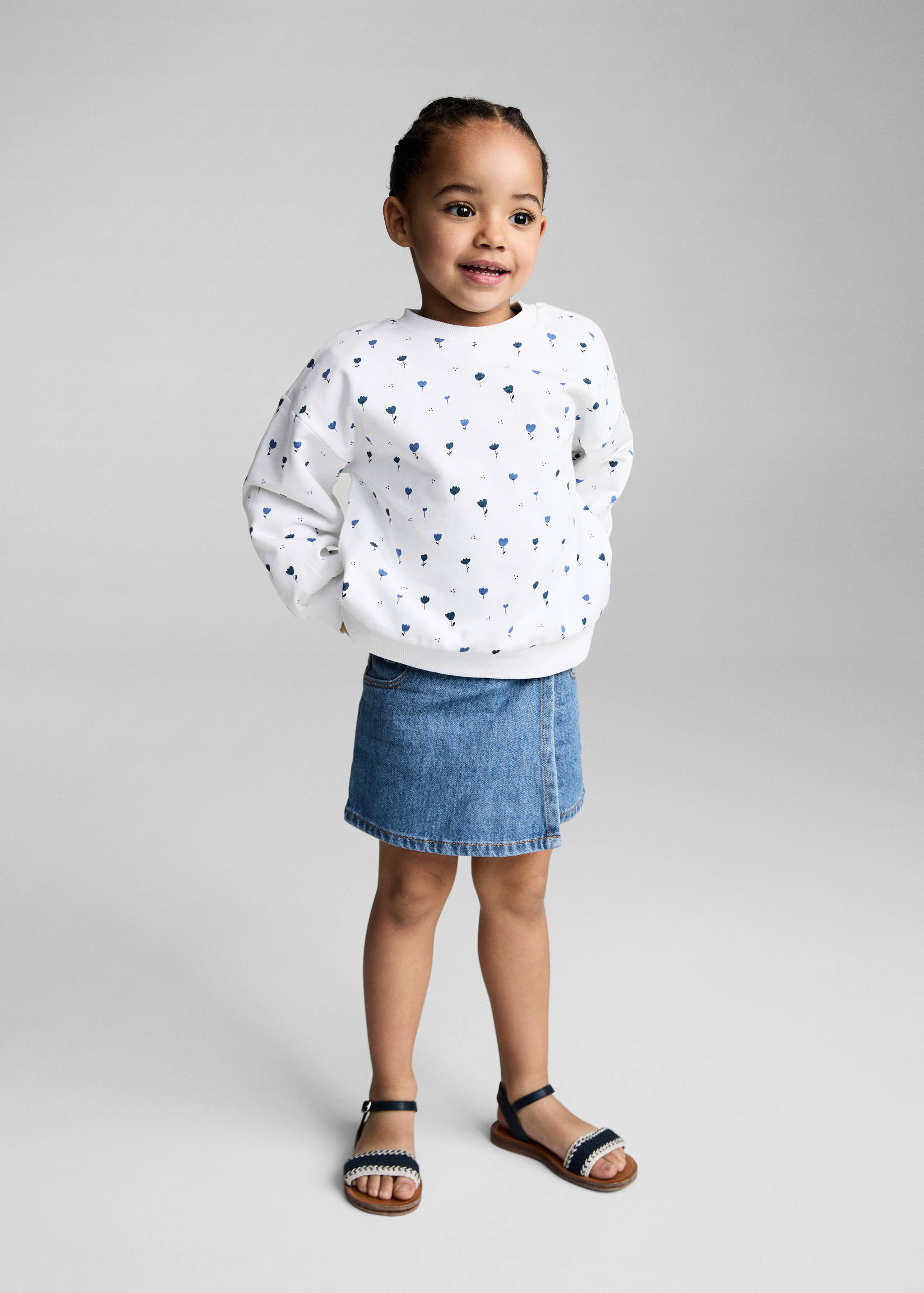 Printed cotton sweatshirt - General plane