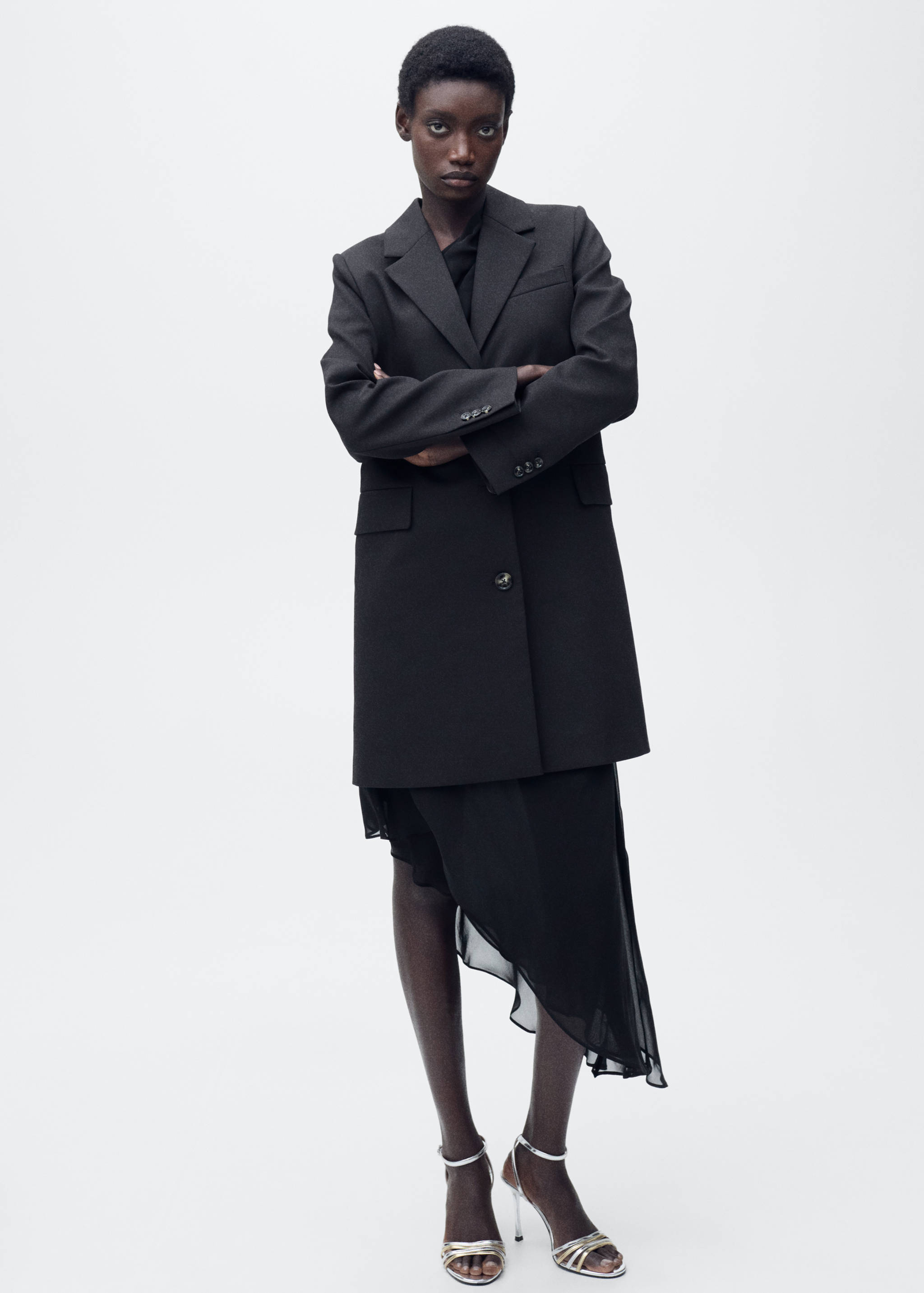 Högklackade sandaler med kombinerade remmar - Detaljer om artikeln 9