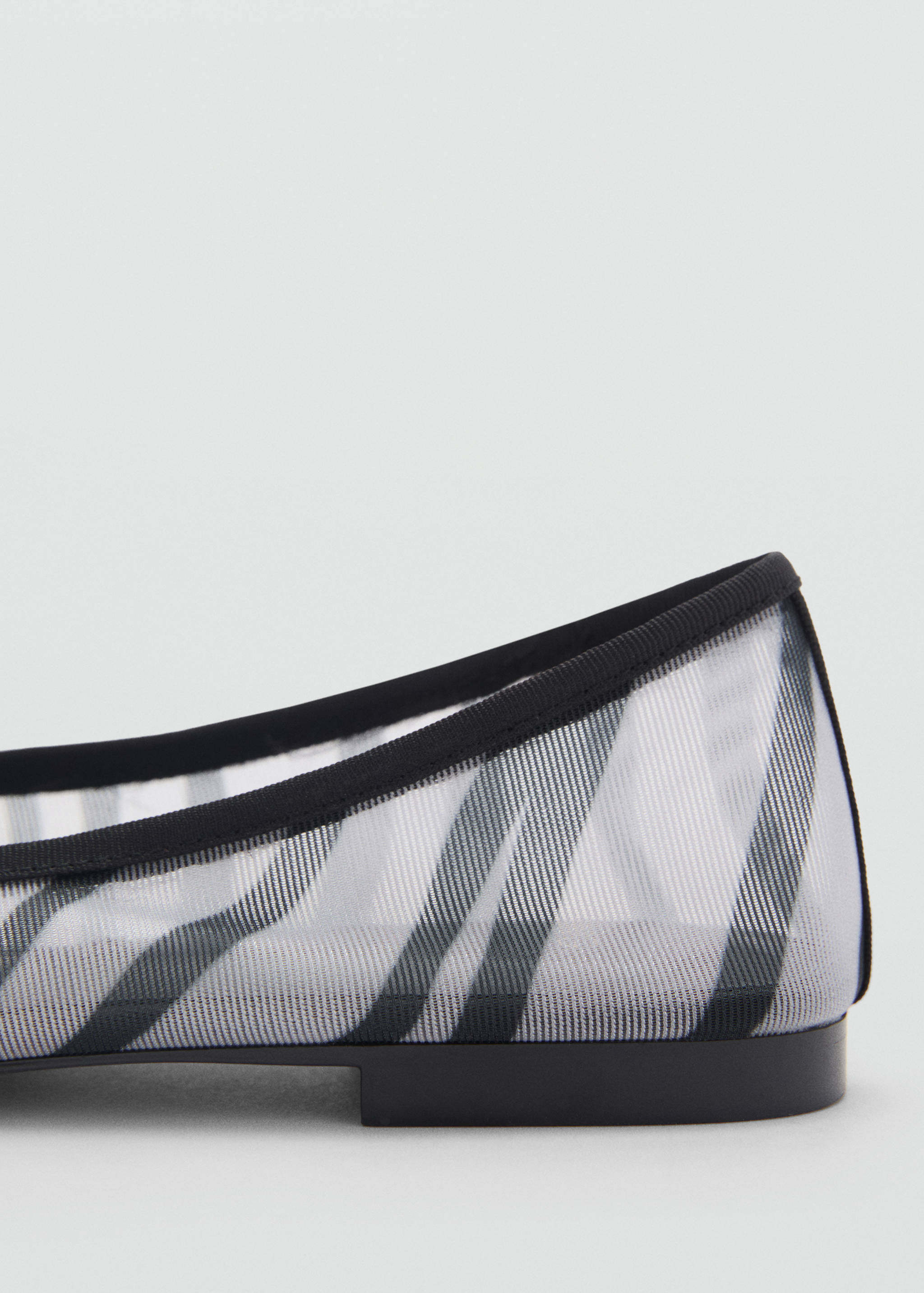 Animal-print mesh ballerina flats - Details of the article 1