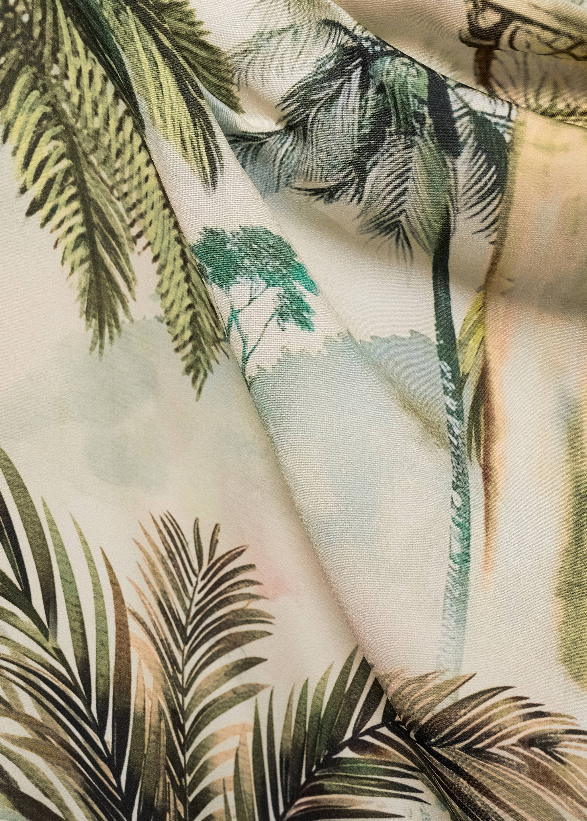 Draped cape with tropical print - Details of the article 8