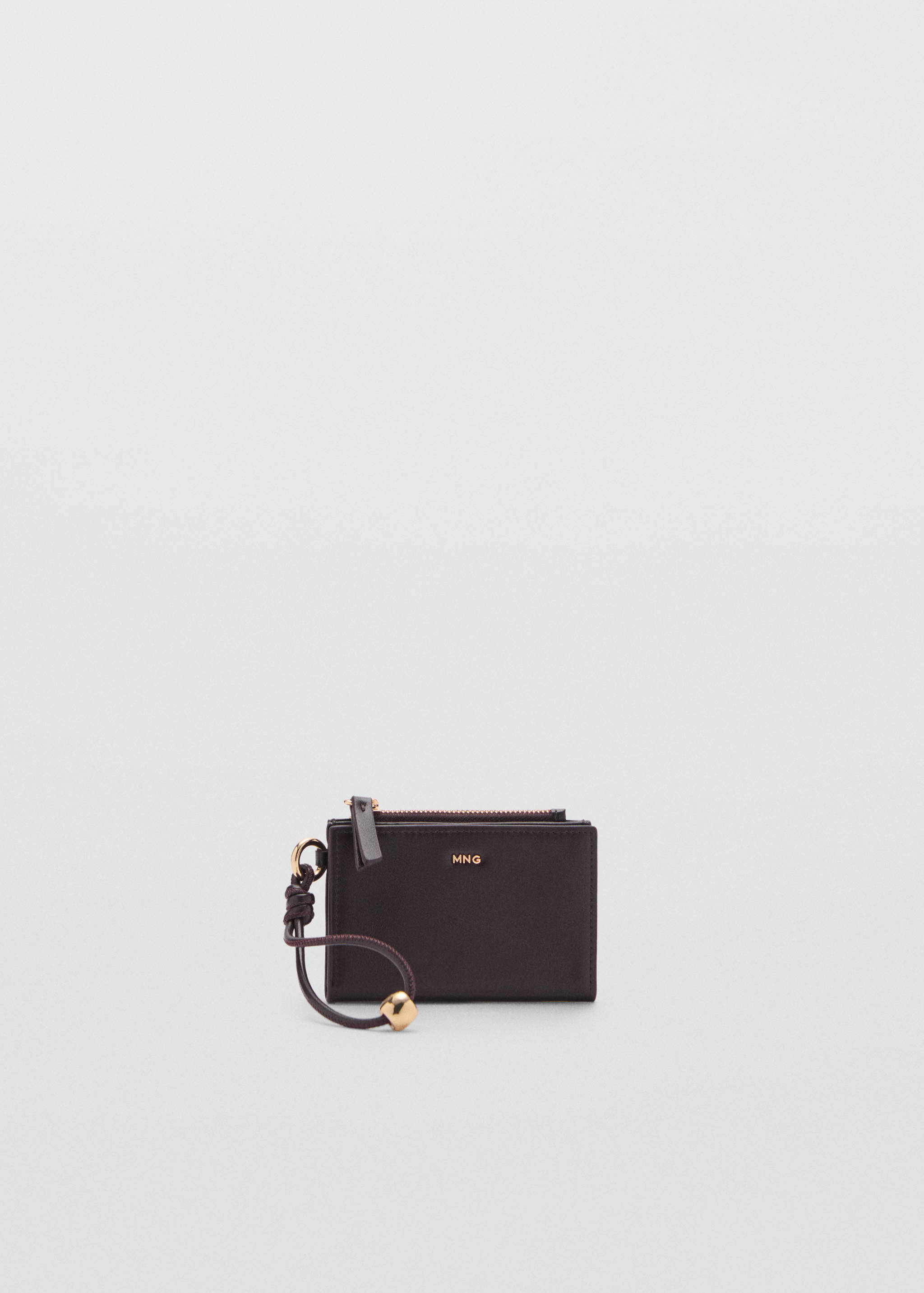 Faux-leather purse with zip - Article without model